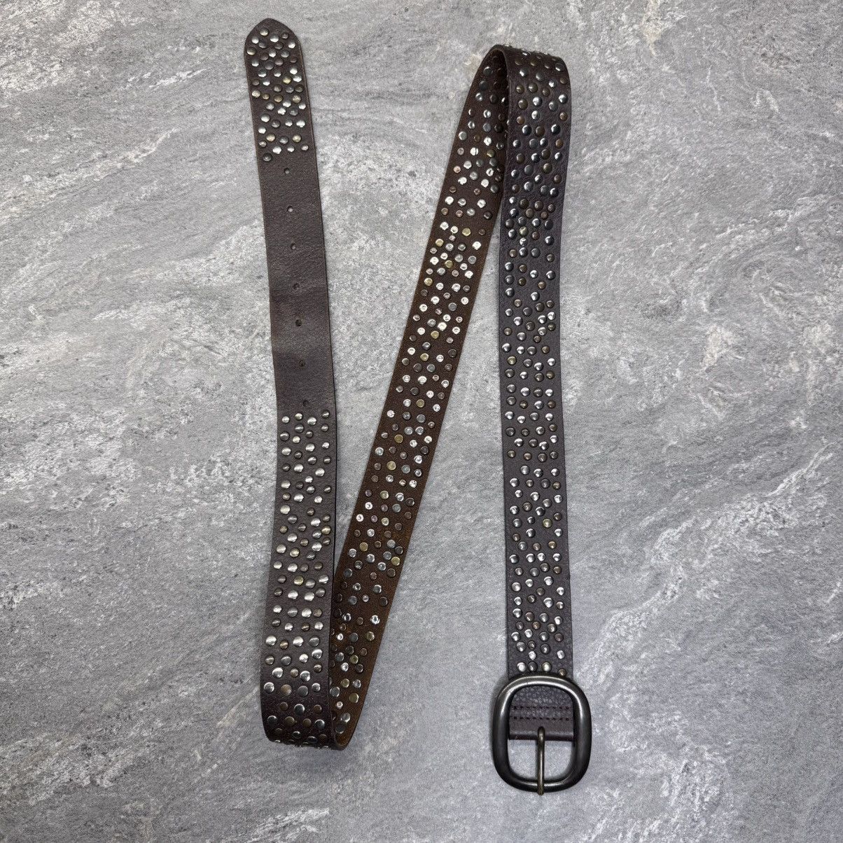 Hysteric Glamour Vintage Rhinestones Leather Belt Cowboy style metal logo y2k Size ONE SIZE - 1 Thumbnail