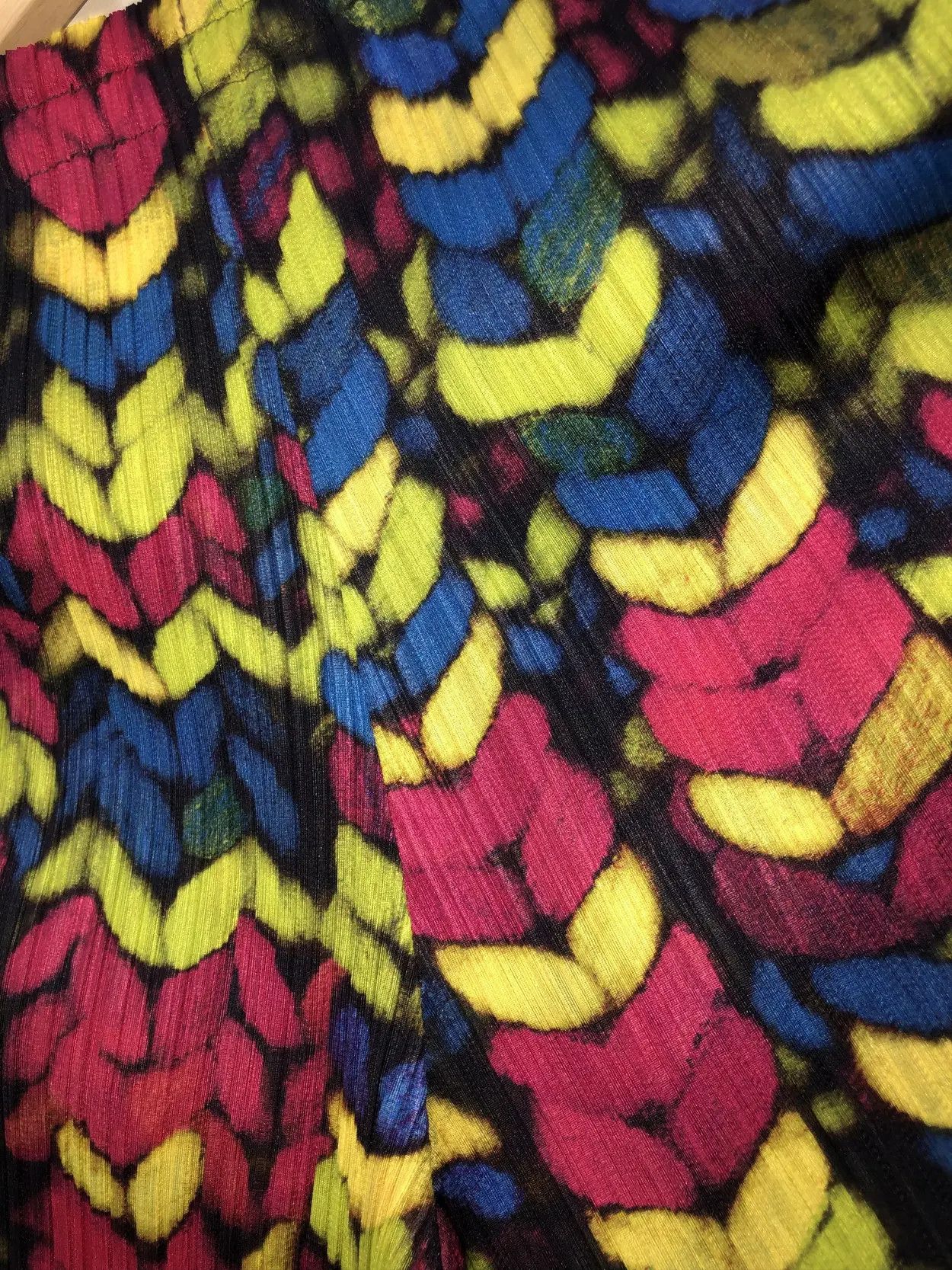 Pleats Please Issey Miyake RARE🔥AW 2001 PLEATED YARN KNIT PRINT PANT Size 25" / US 0 / IT 36 - 13 Thumbnail