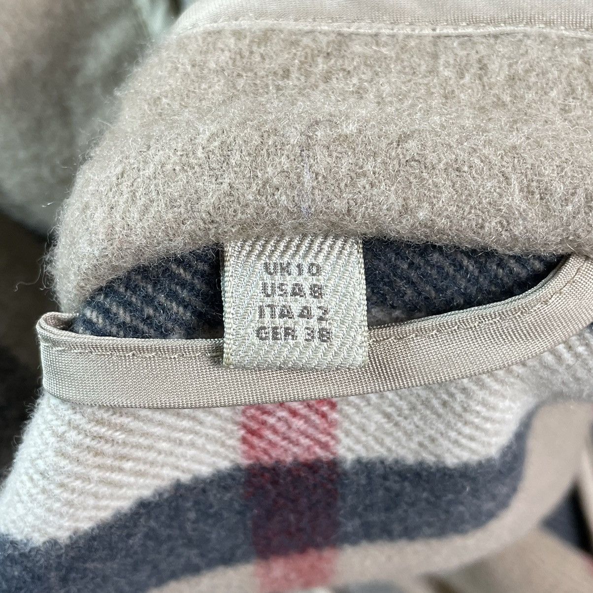 Burberry Brit Check Lined Wool Blend Duffle Coat In Beige