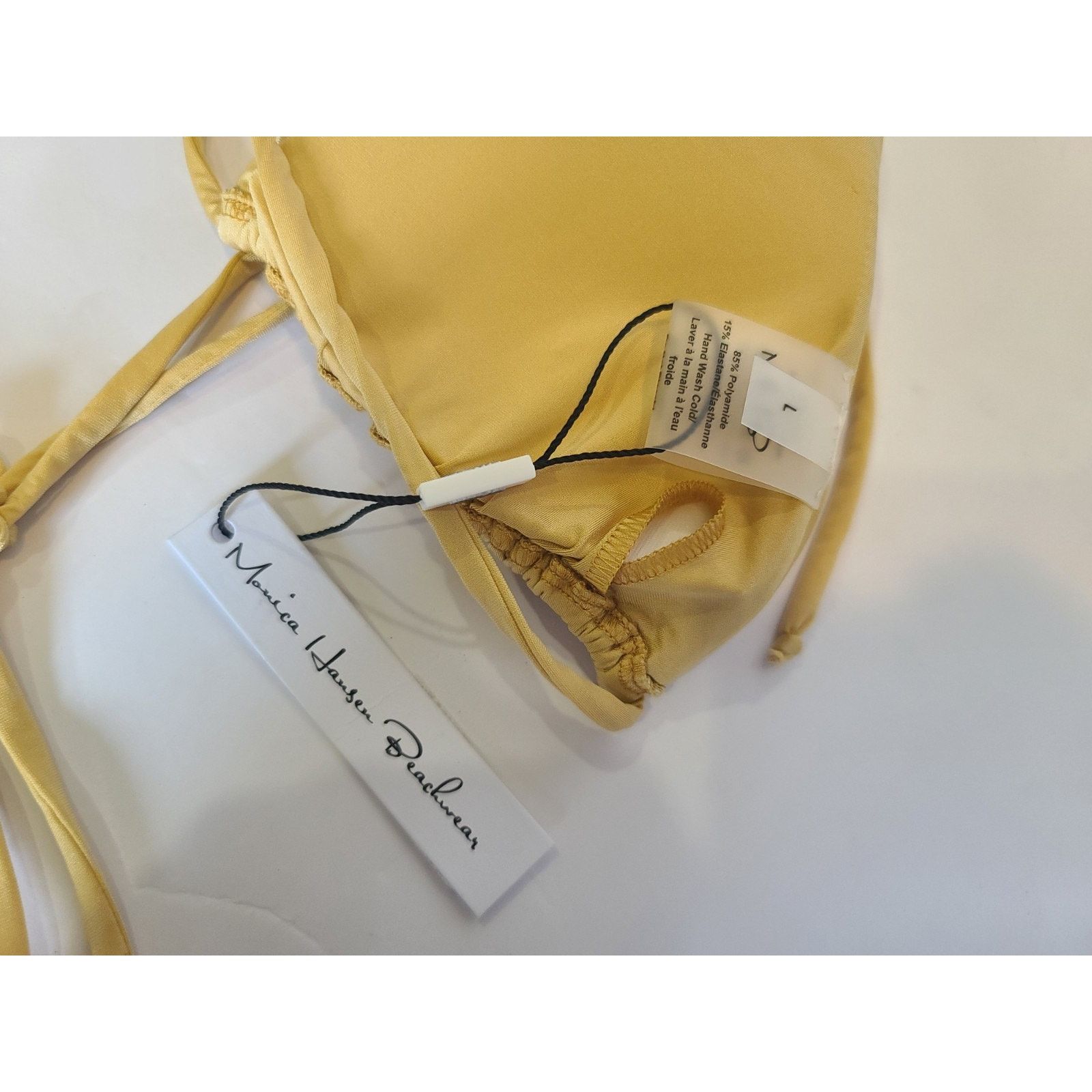 Other New W/Tags Monica Hansen Gold Bikini Top & Bottoms Set Large Size L / US 10 / IT 46 - 10 Thumbnail
