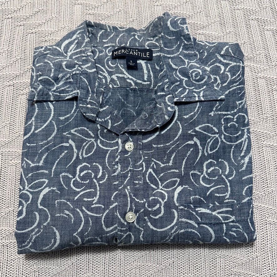 J.Crew J Crew gray abstract floral print short sleeve button down Size US L / EU 52-54 / 3 - 1 Thumbnail
