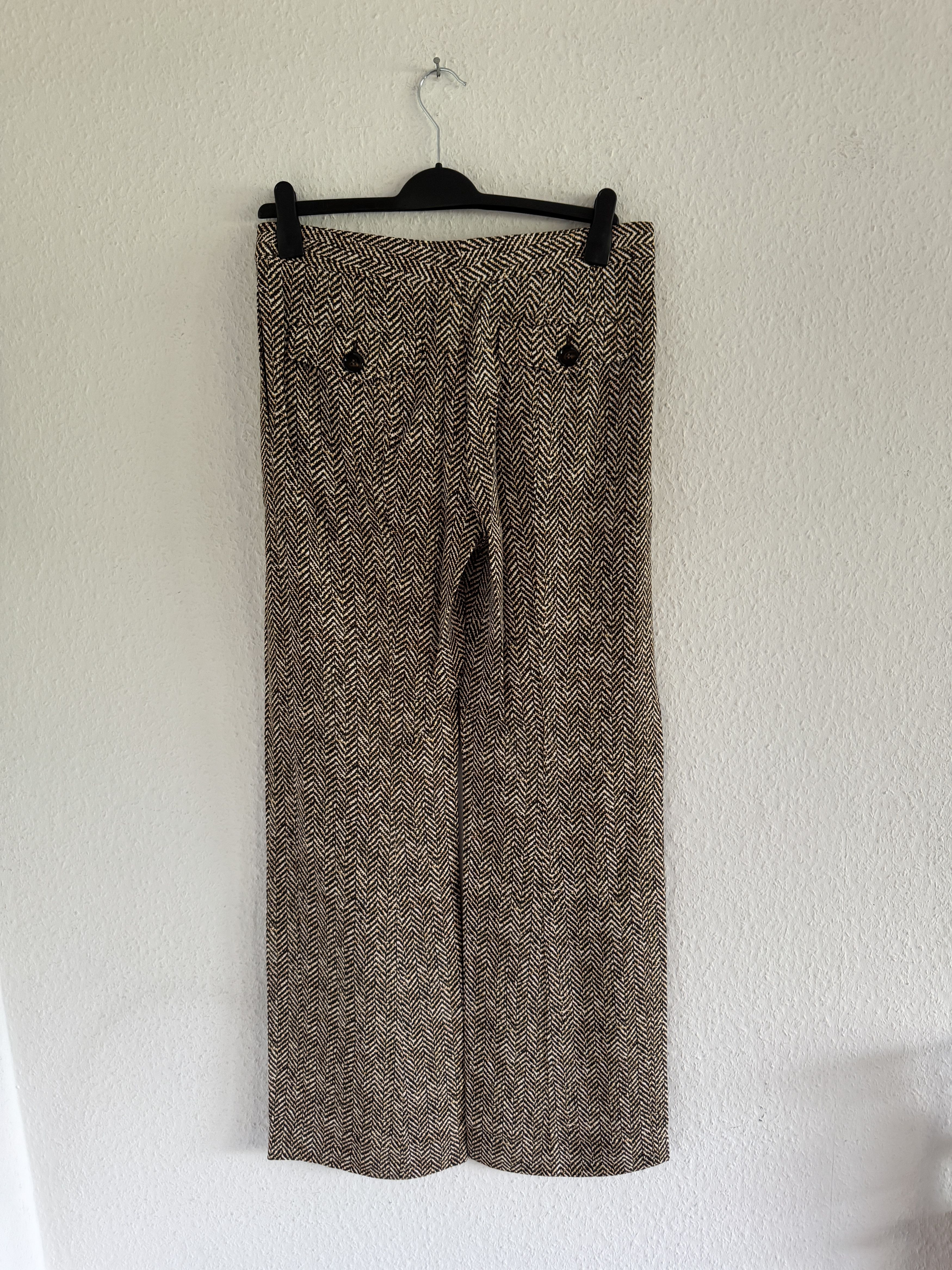 Chloe Gold Pattern Wide-Leg Trousers Size 28" / US 6 / IT 42 - 9 Thumbnail