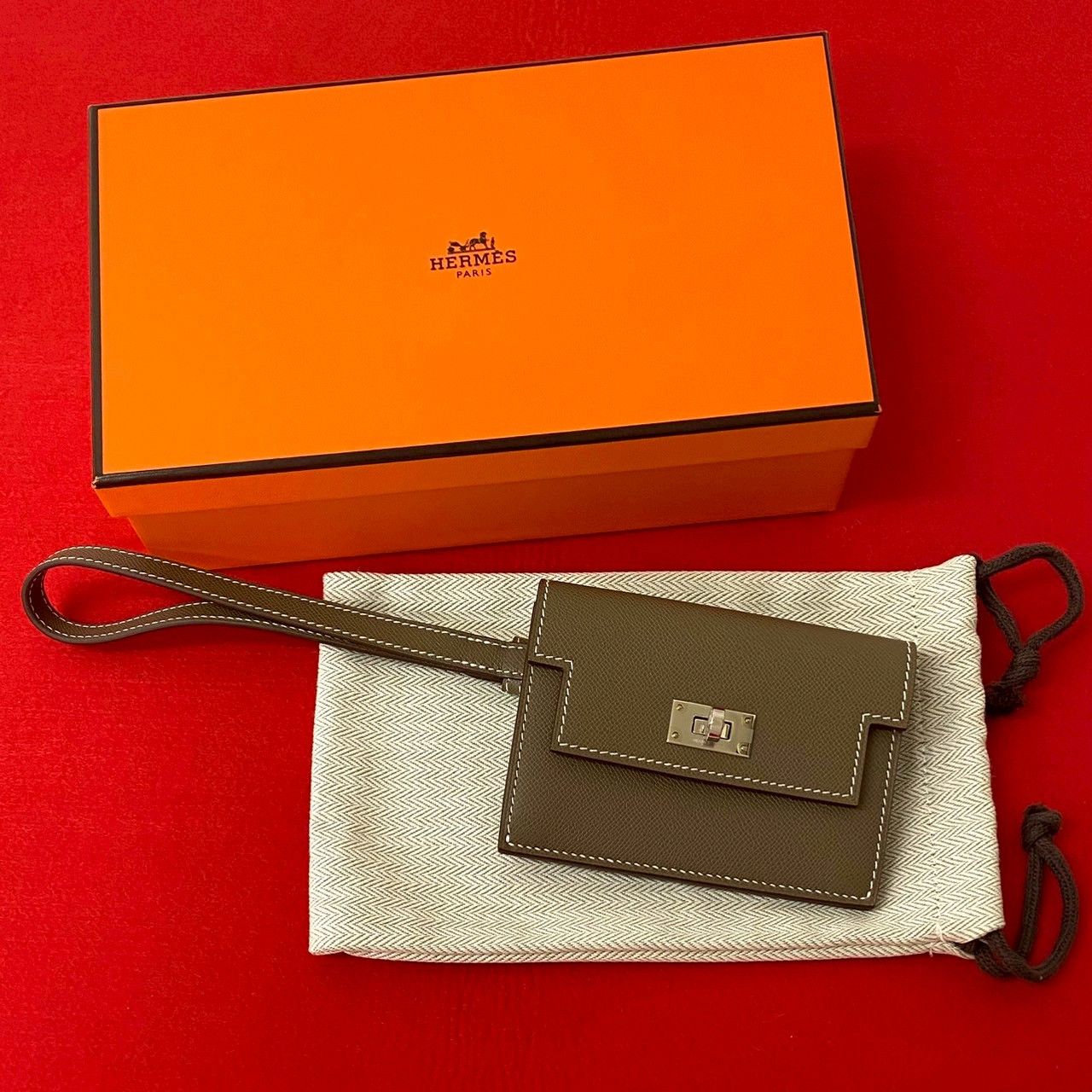 Hermes Hermes Hermes Kelly Pocket Slim Wallet Coin Case Leather Coin Case Stamp W (2024) DUTY FREE for USA Size ONE SIZE - 1 Thumbnail