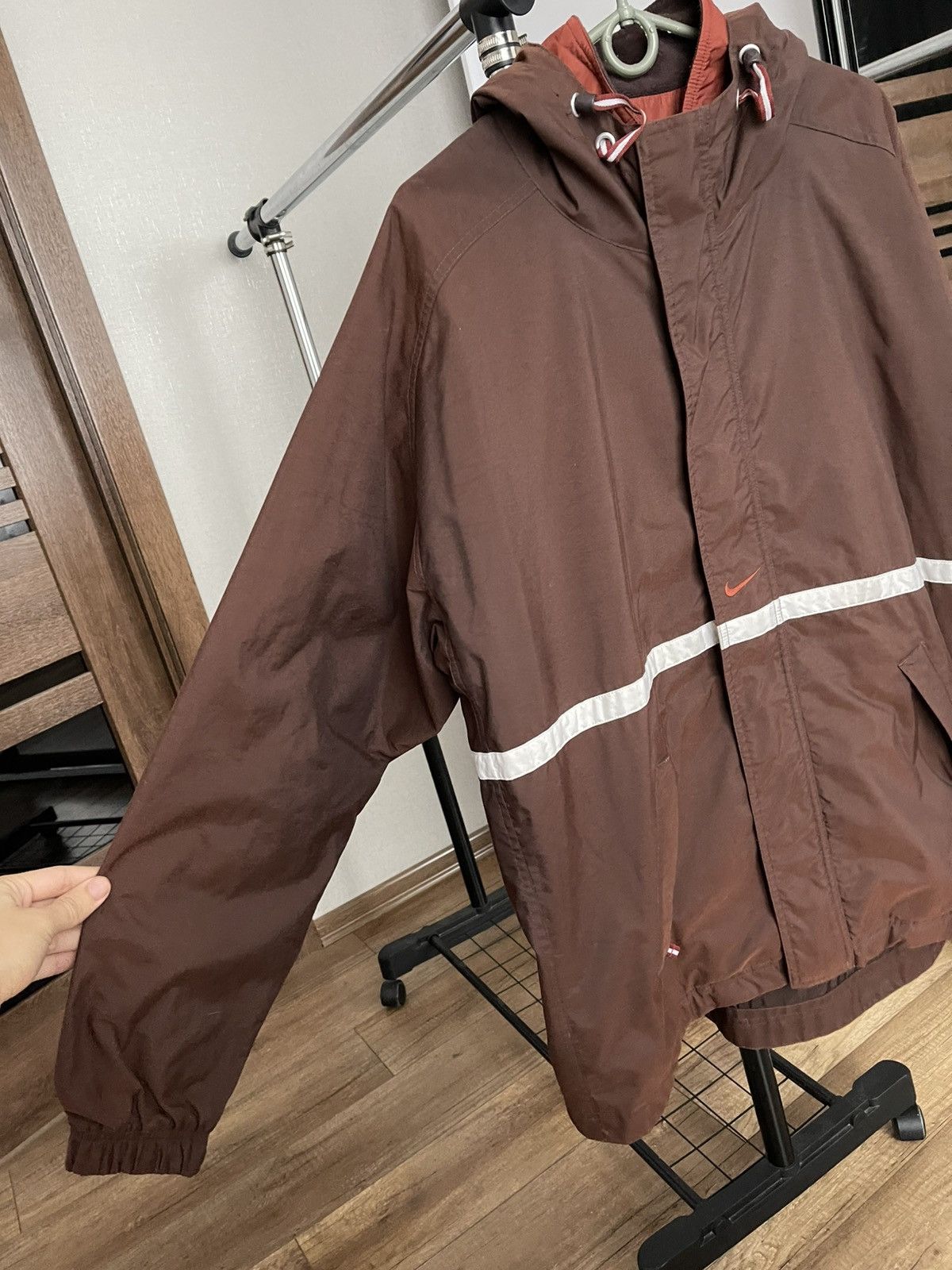 Other Nike Swoosh Vintage Zip Jacket Brown 90s Size US L / EU 52-54 / 3 - 11 Thumbnail