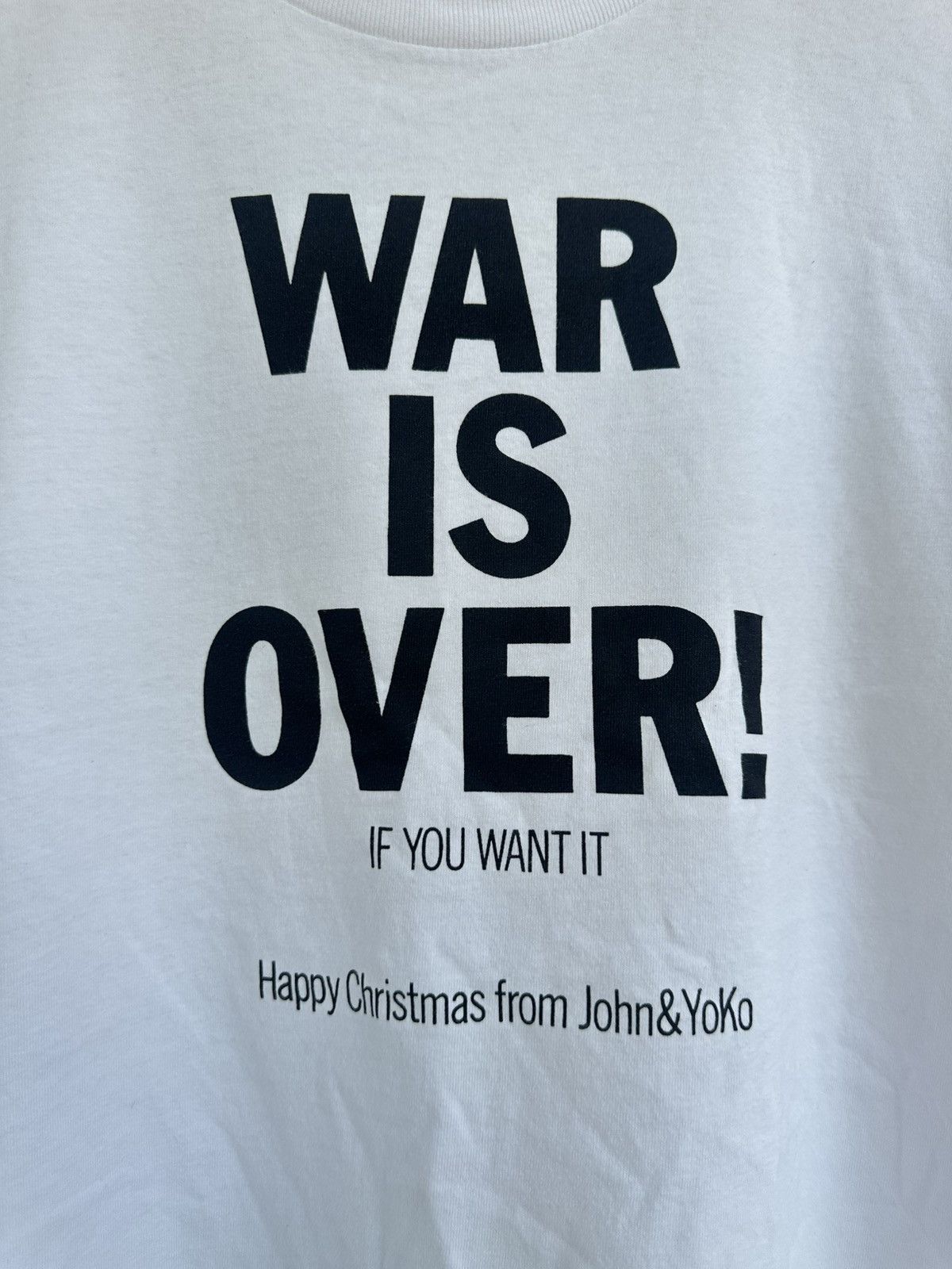 Vintage Vintage 90s WAR IS OVER! from John Lennon & Yoko Ono Tee Size US M / EU 48-50 / 2 - 2 Thumbnail