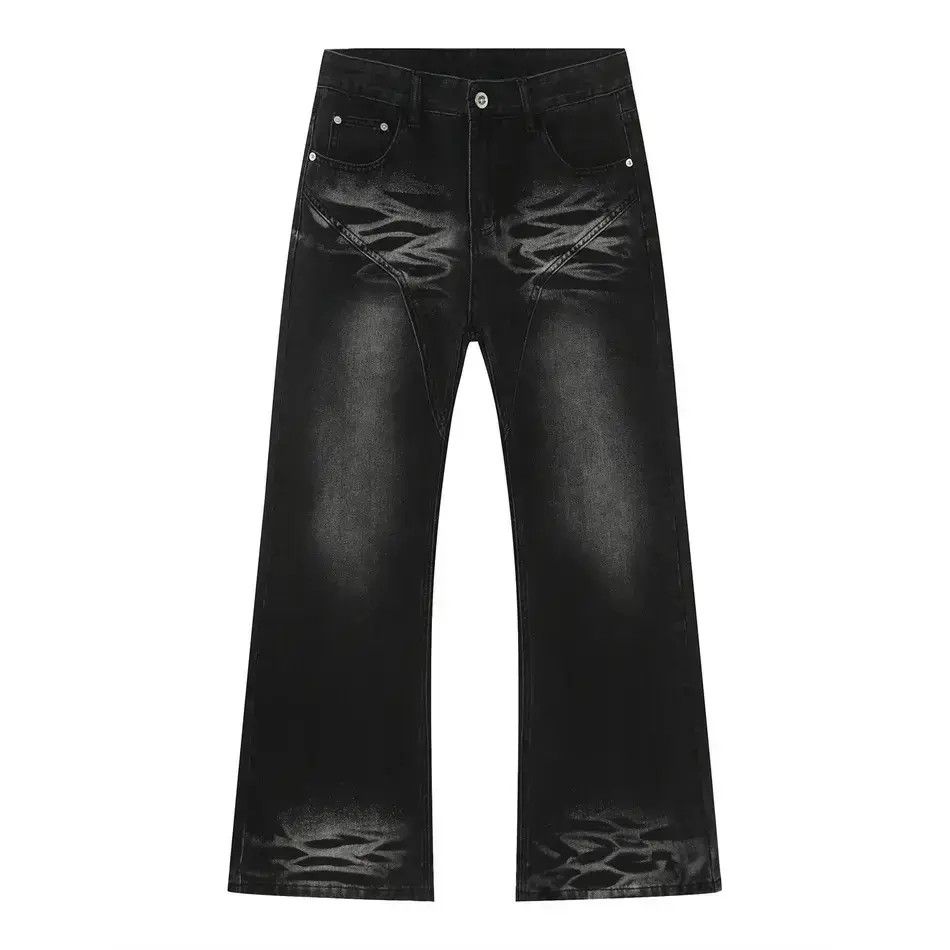 Japanese Brand Retro loose washed straight leg jeans Size US 32 / EU 48 - 5 Thumbnail