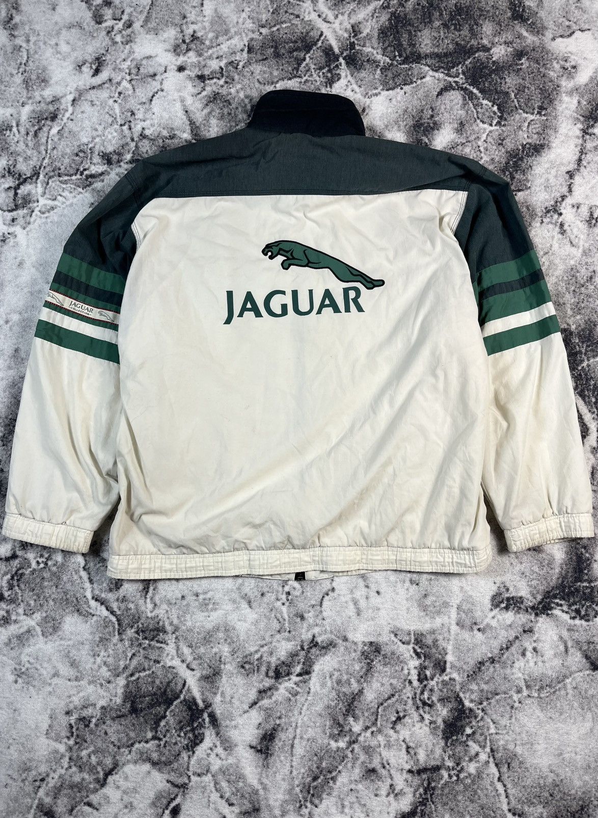 Vintage Vintage Jaguar Track Jacket Green White Zip XL Size US XL / EU 56 / 4 - 1 Thumbnail