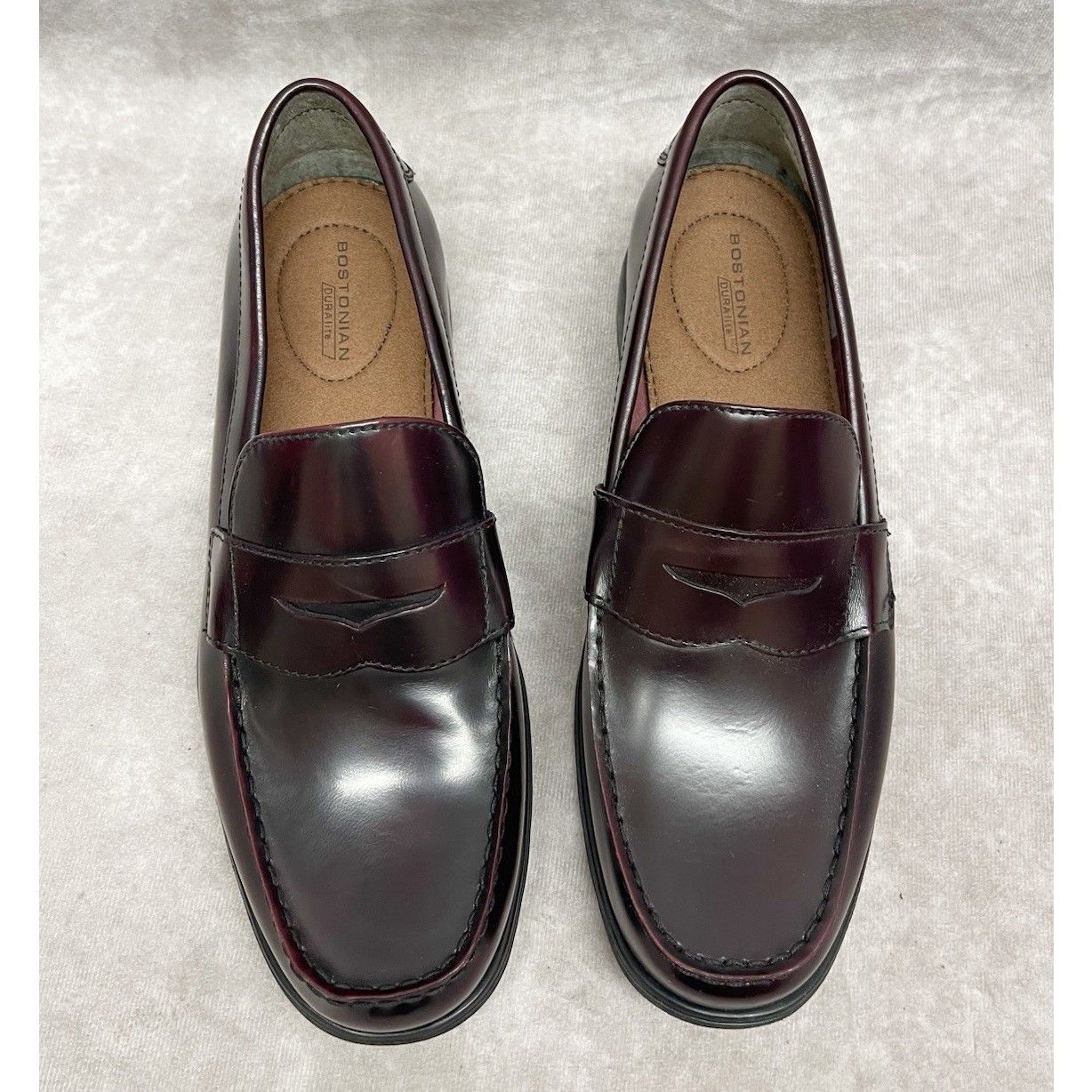 Bostonian New Bostonian Duralite Penny Loafers Mens 8M Burgundy Dress Size US 8 / EU 41 - 1 Thumbnail