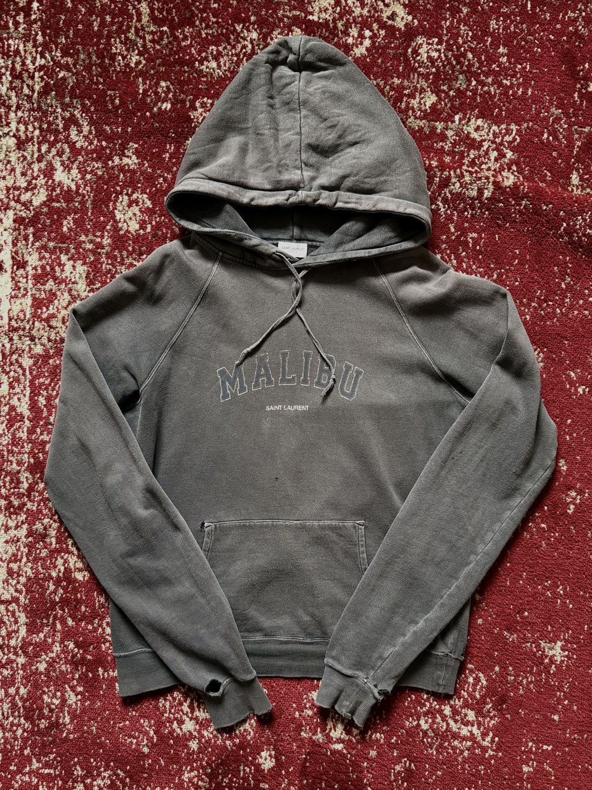 Saint Laurent Paris THRASHED Hedi era MALIBU hoodie Size US S / EU 44-46 / 1 - 2 Thumbnail