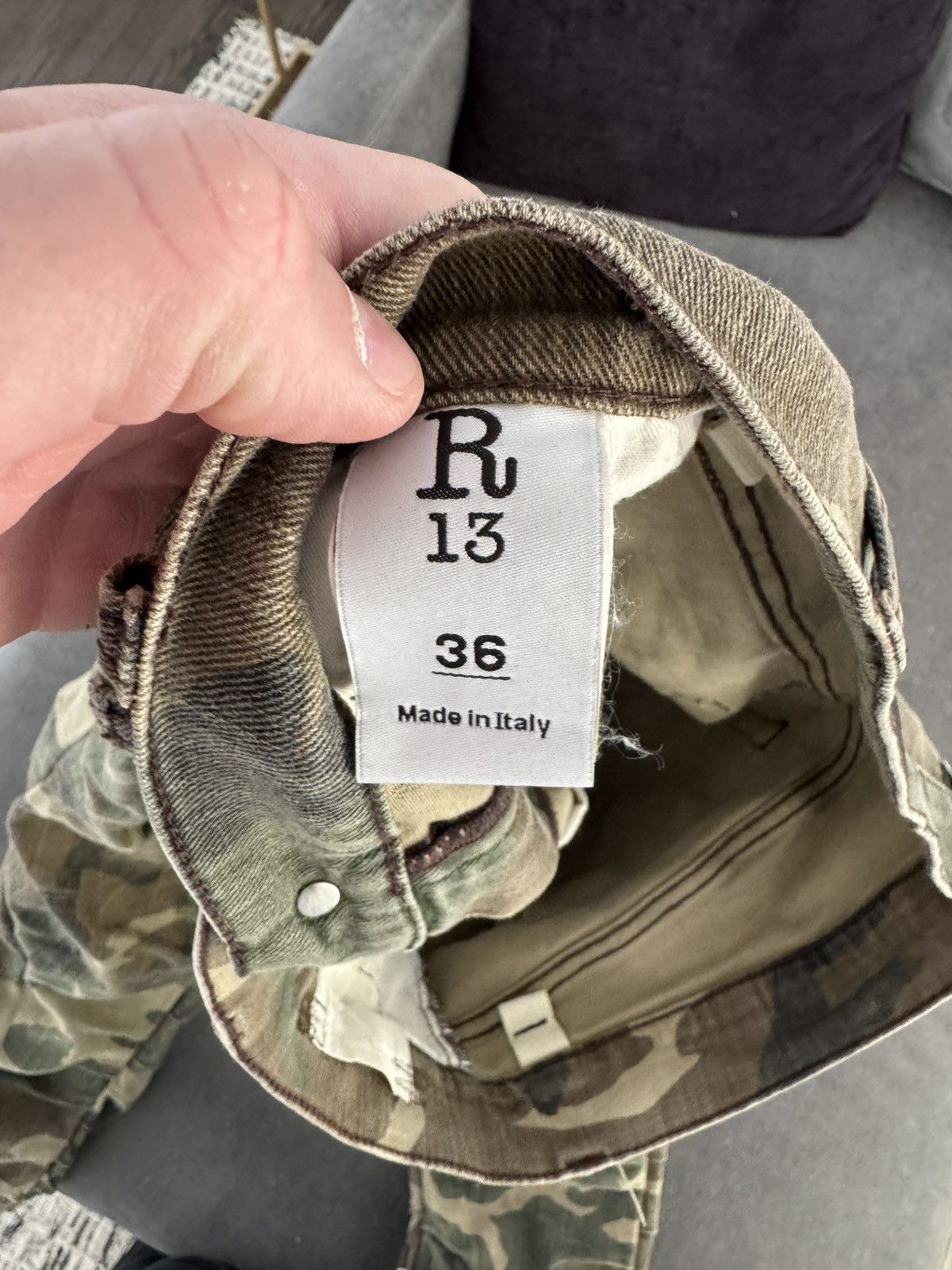 R13 R13 Stack Camo Denim Size US 36 / EU 52 - 3 Thumbnail