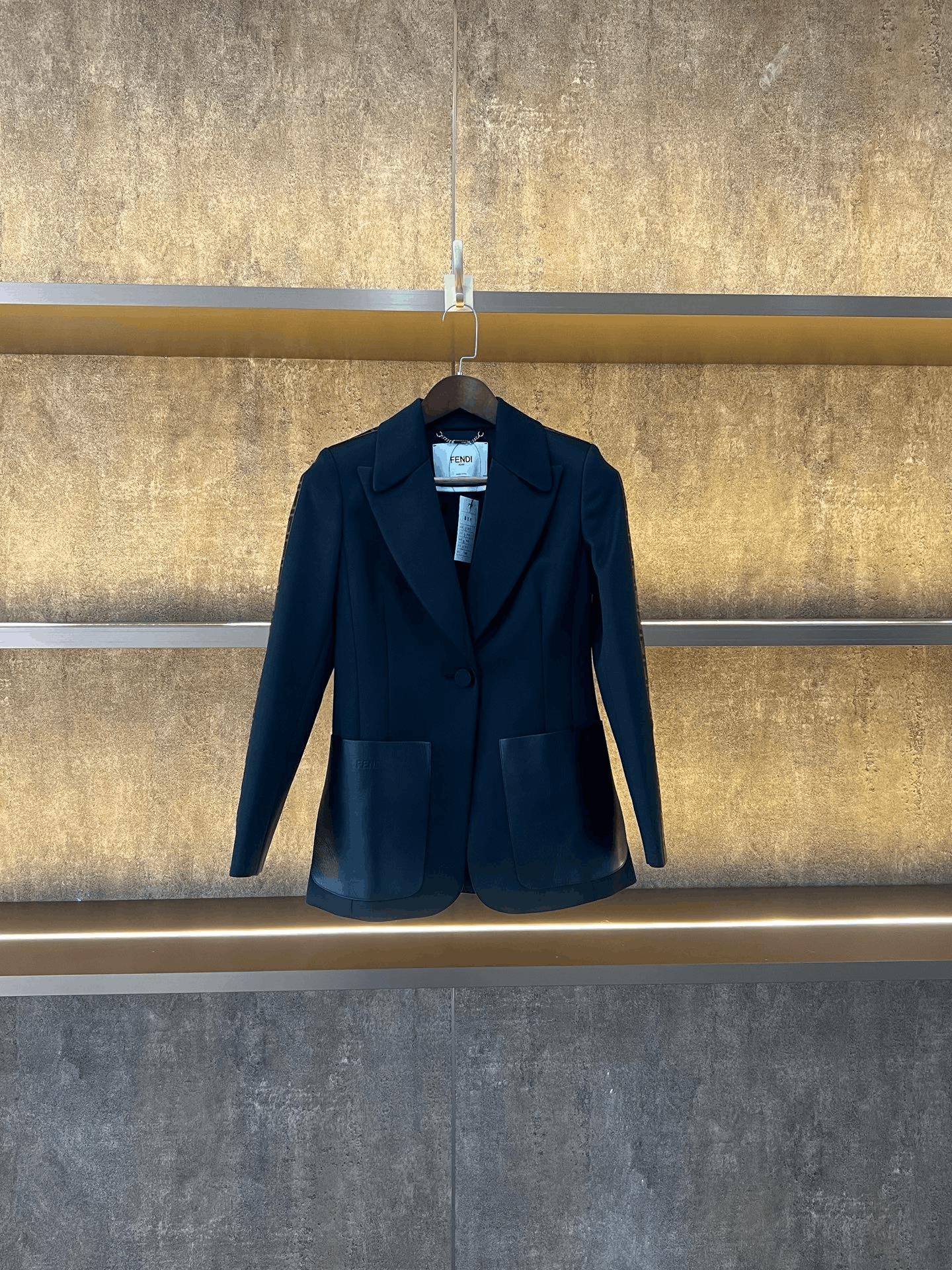 Fendi Fendi New Patchwork Leather Blazer Size S / US 4 / IT 40 - 1 Thumbnail