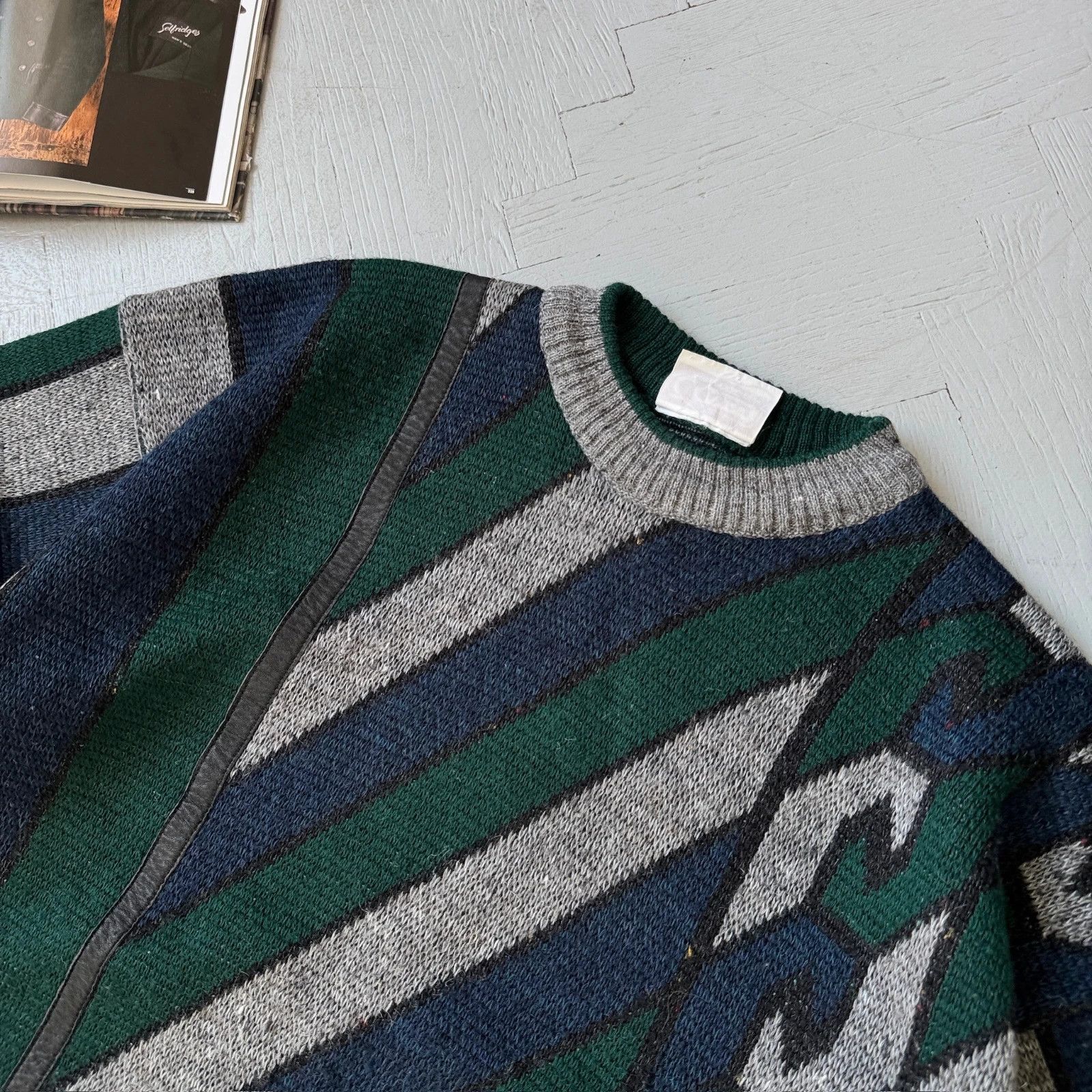Vintage Vintage Chunky Knit Italian Style Wool Sweater Oversized Size US L / EU 52-54 / 3 - 4 Thumbnail