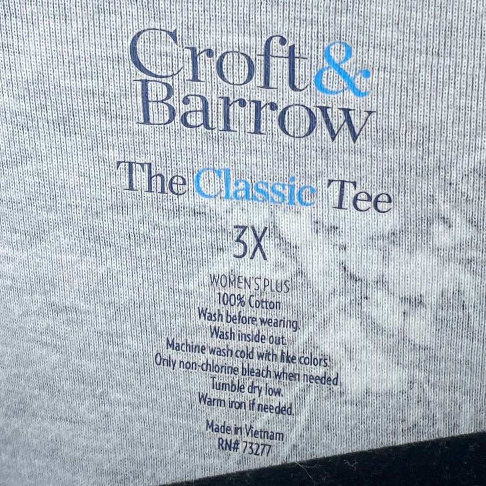Croft & Barrow Croft & Barrow Cotton Classic Tee Floral Size 3XL / US 20-22 - 2 Thumbnail