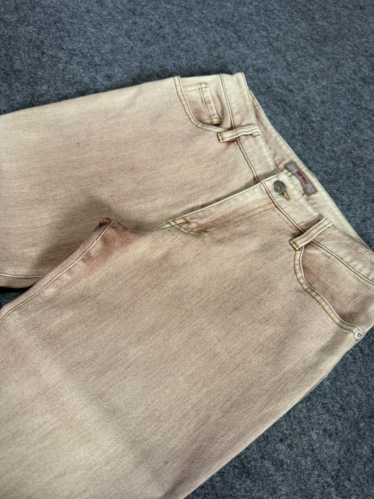 Hysteric Glamour Pink House Deconstructed Boho Appliqué Flared Jeans Size US 27 - 6 Thumbnail