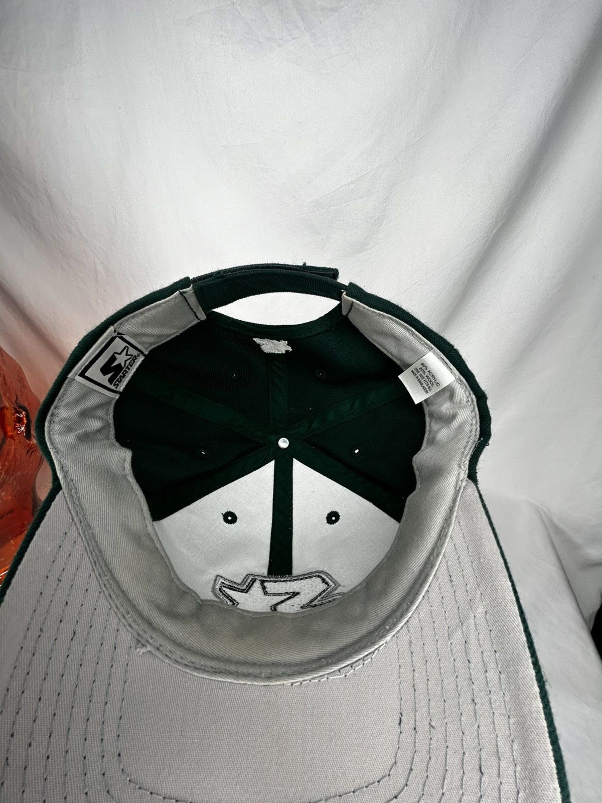 Starter Vintage Starter Embroidered Logo Green Wool Strap-Back Hat Size ONE SIZE - 4 Thumbnail