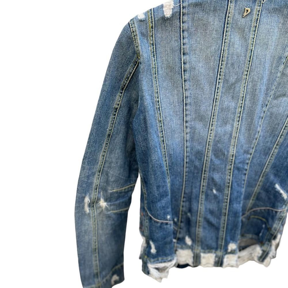 Dondup Dondup Made in Italy Distressed Jeans Jacket Size Medium Size M / US 6-8 / IT 42-44 - 8 Thumbnail