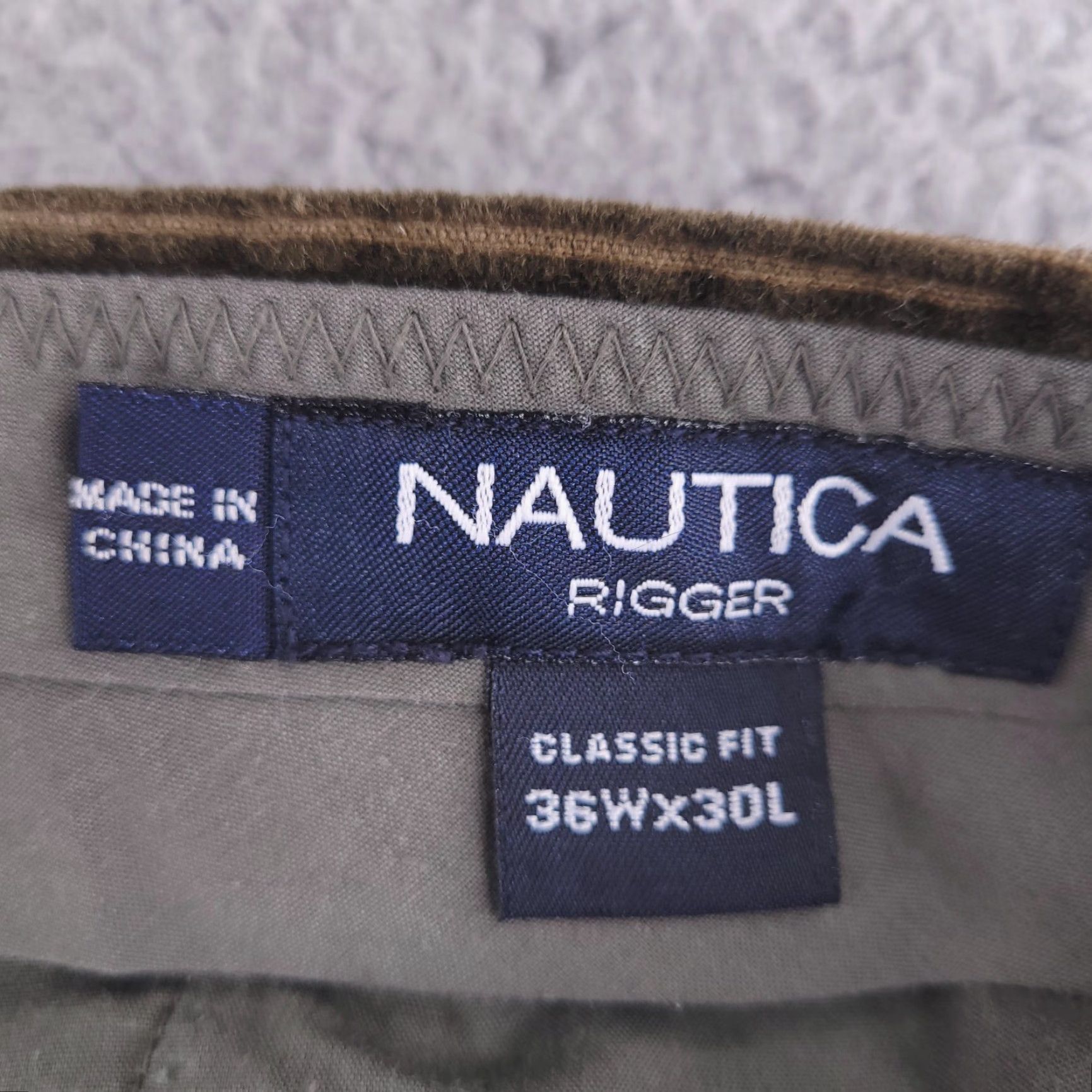 Nautica Nautica Pants Mens 35x27 Brown Corduroy Rigger Relaxed Fit Crop Cropped Skate 35 Waist 27 Inseam Size US 35 - 5 Thumbnail