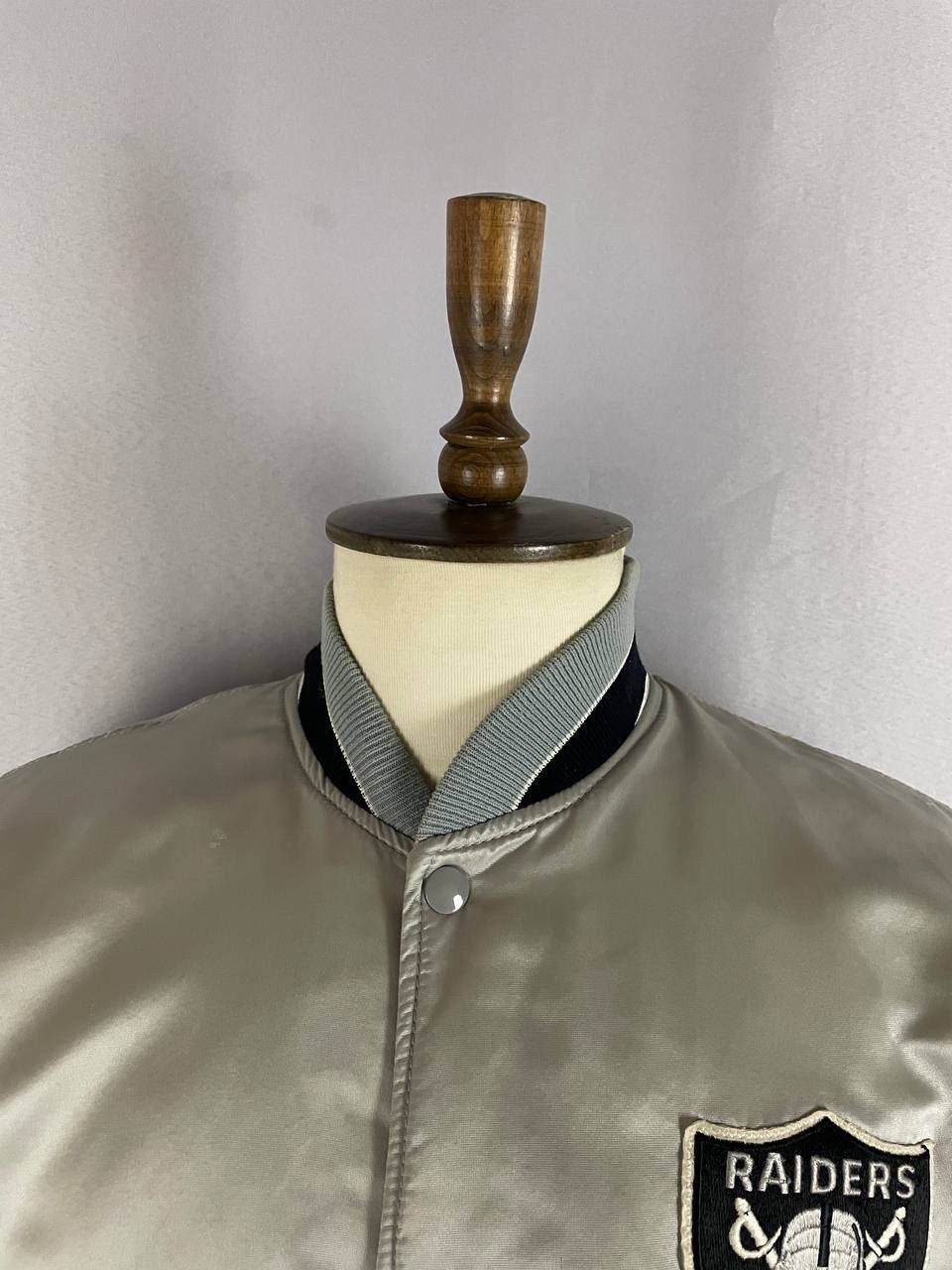 Starter Starter Raiders Vintage Bomber Jacket 1990s Grey Size US XL / EU 56 / 4 - 3 Thumbnail