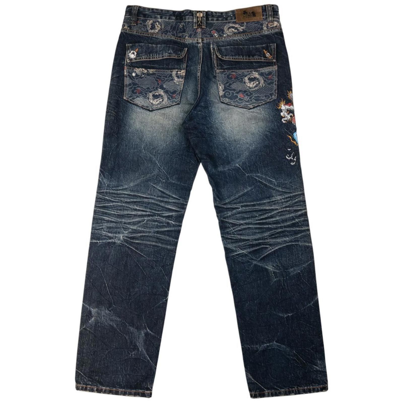 Other Vintage Big Train Patchwork Japanese Denim Jeans Size W38 Size US 38 / EU 54 - 3 Thumbnail