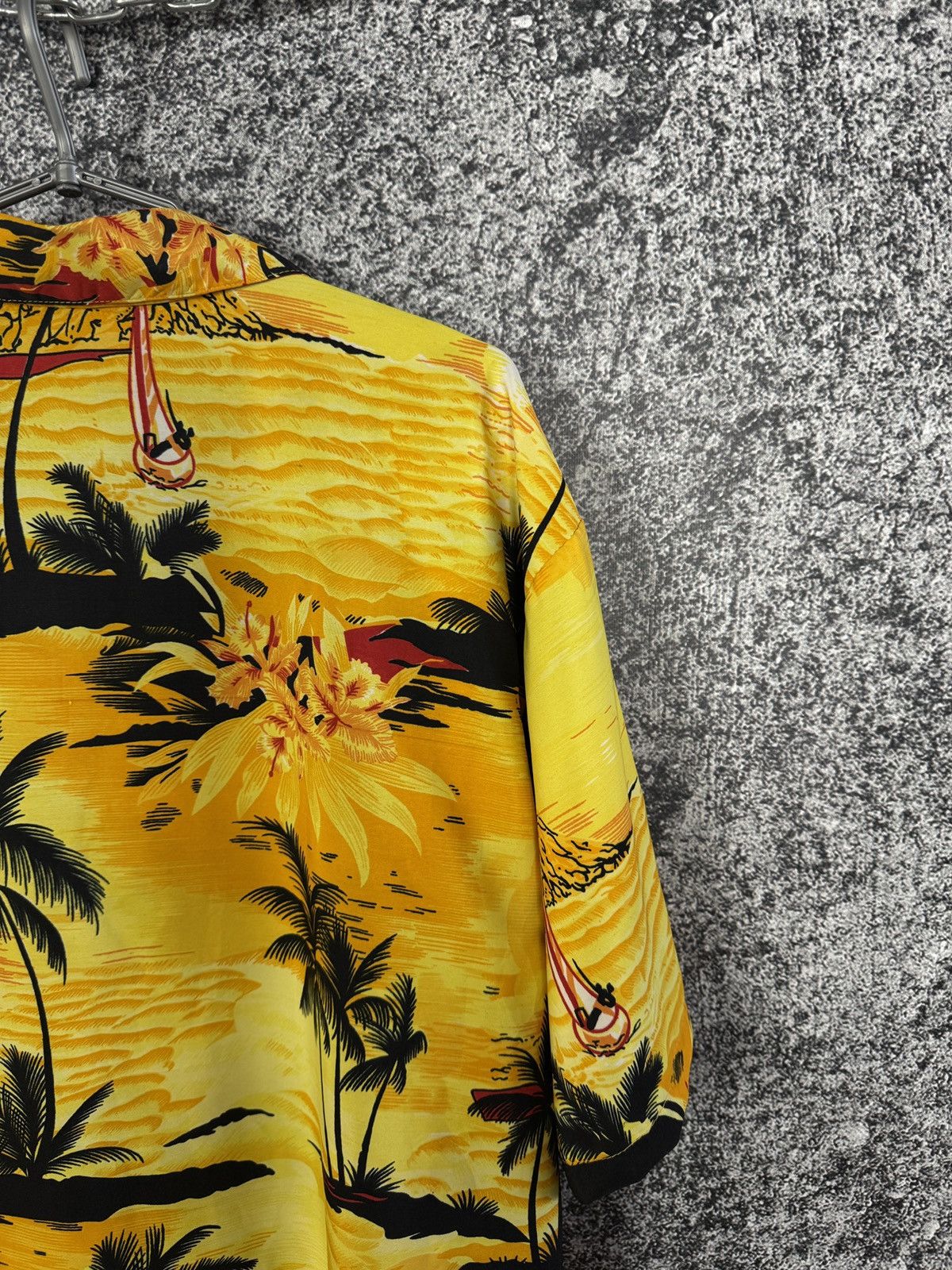 Vintage Hawaiian Shirt Tropical Sunset Palm Tree Aloha Camp Collar Size US XXL / EU 58 / 5 - 10 Thumbnail