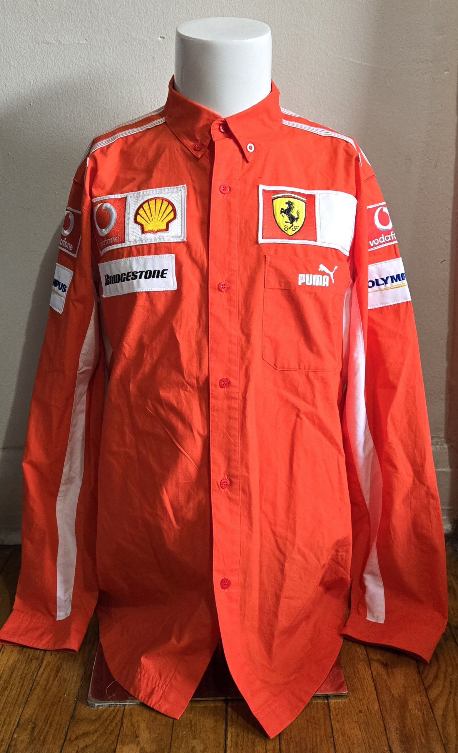 Puma M F1 Ferrari Pit Crew Long Sleeve Shirt