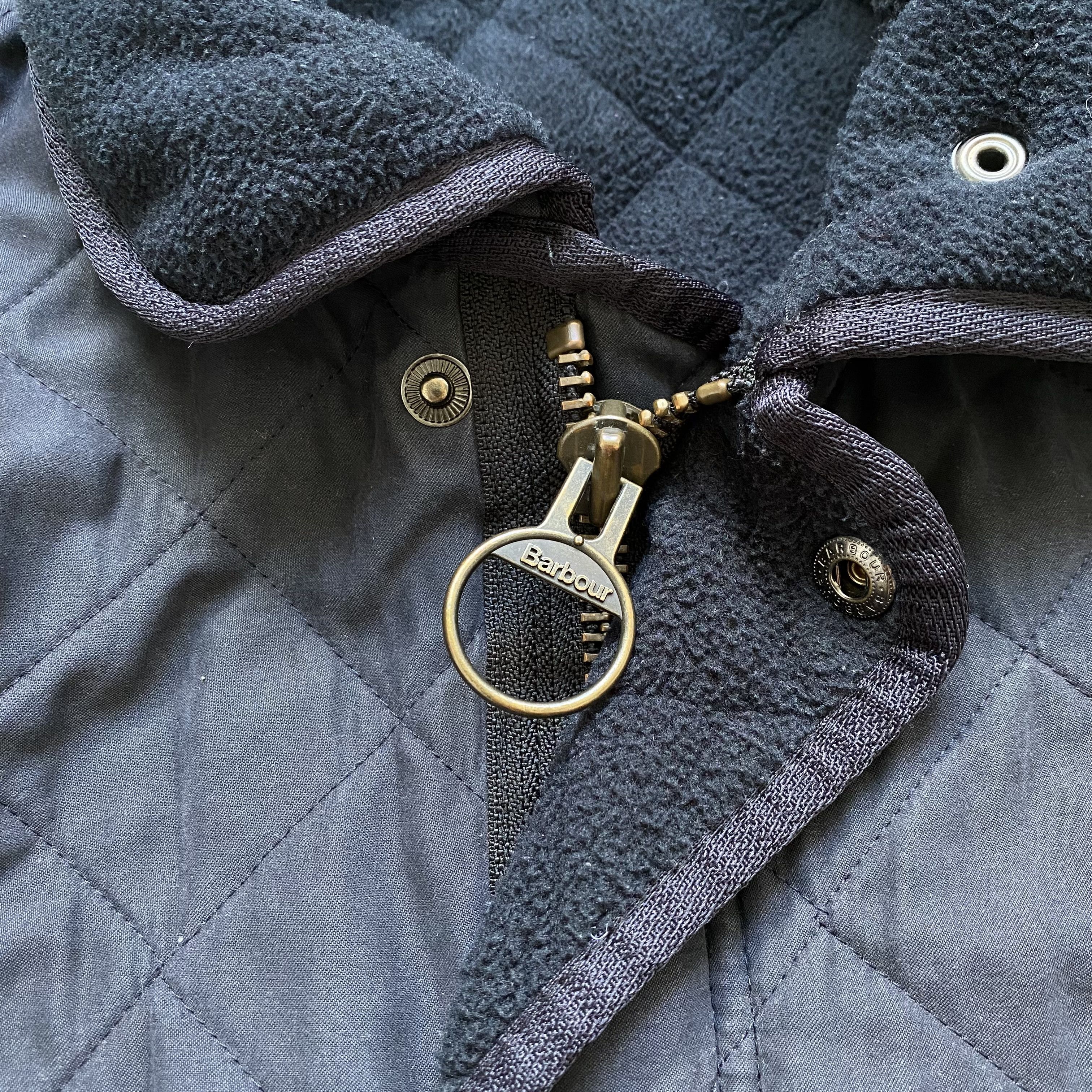 Barbour Vintage Barbour Quilted jacket Fleece lining Y2K Dark Navy Size US L / EU 52-54 / 3 - 7 Thumbnail