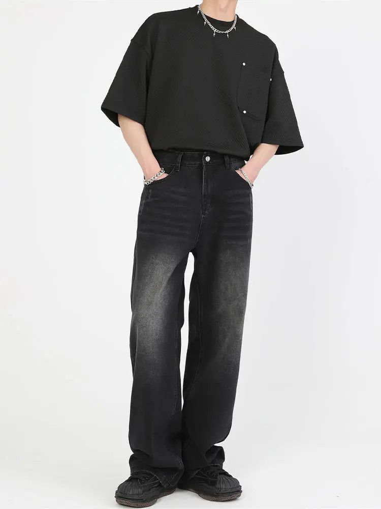 Japanese Brand × Jean Retro loose wide leg straight leg jeans Size US 32 / EU 48 - 3 Thumbnail