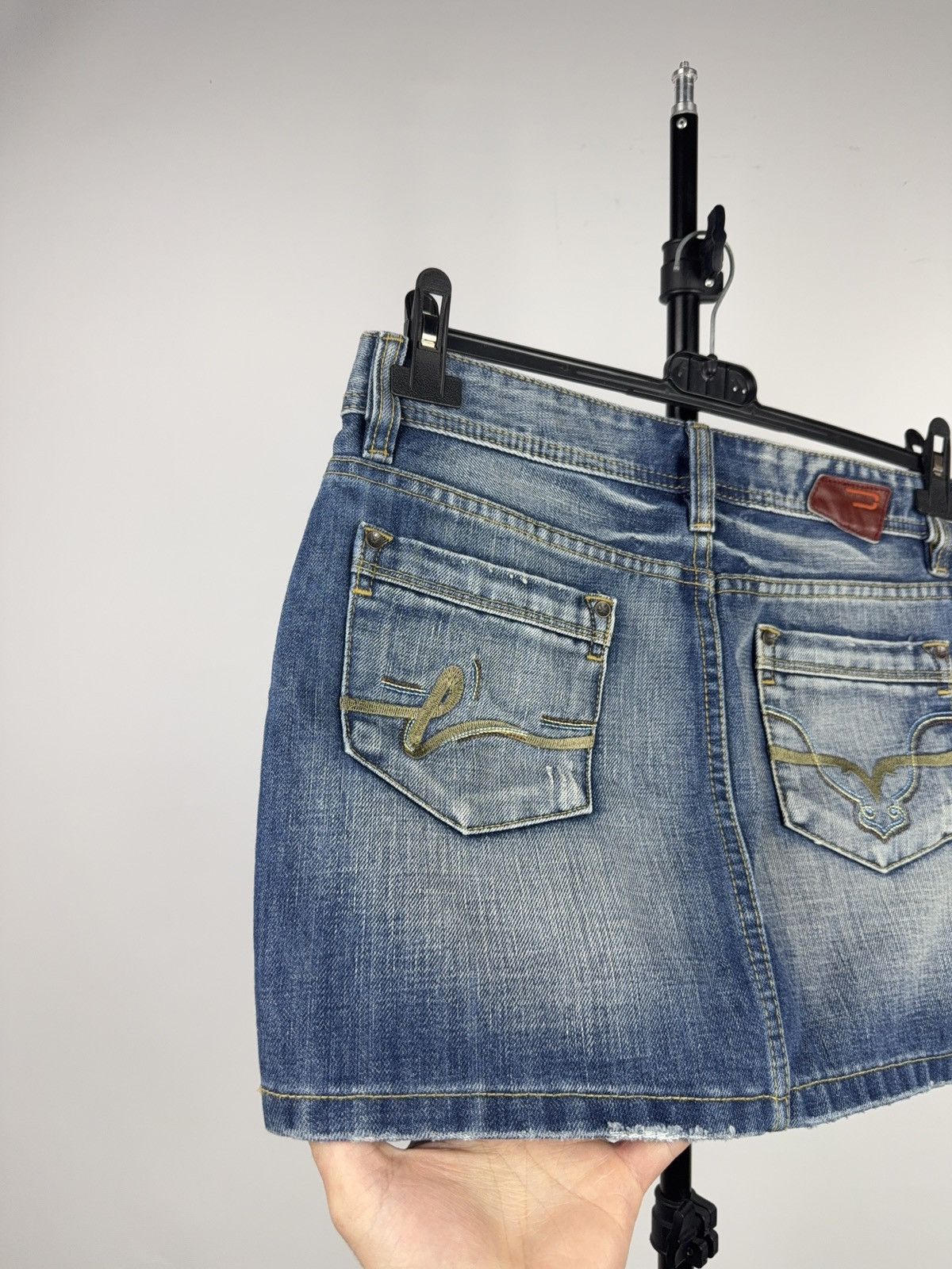 Diesel Luxury Diesel Industry Denim Mini Skirt Y2K Distressed Blue Size 30" / US 8 / IT 44 - 6 Thumbnail
