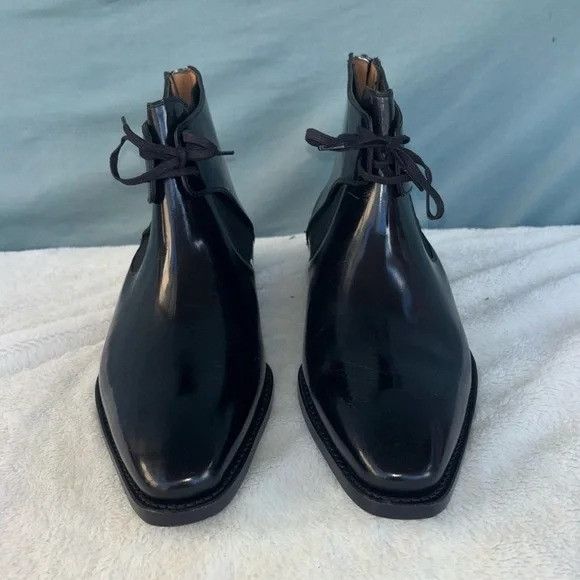Mezlan EUC Mezlan Affleck Genuine Calfskin Back Zipper Boots Black Size US 10.5 / EU 43-44 - 1 Thumbnail