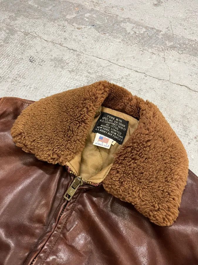Avirex 1980s Avirex Shearling Brown Leather Bomber Jacket Size US M / EU 48-50 / 2 - 5 Thumbnail