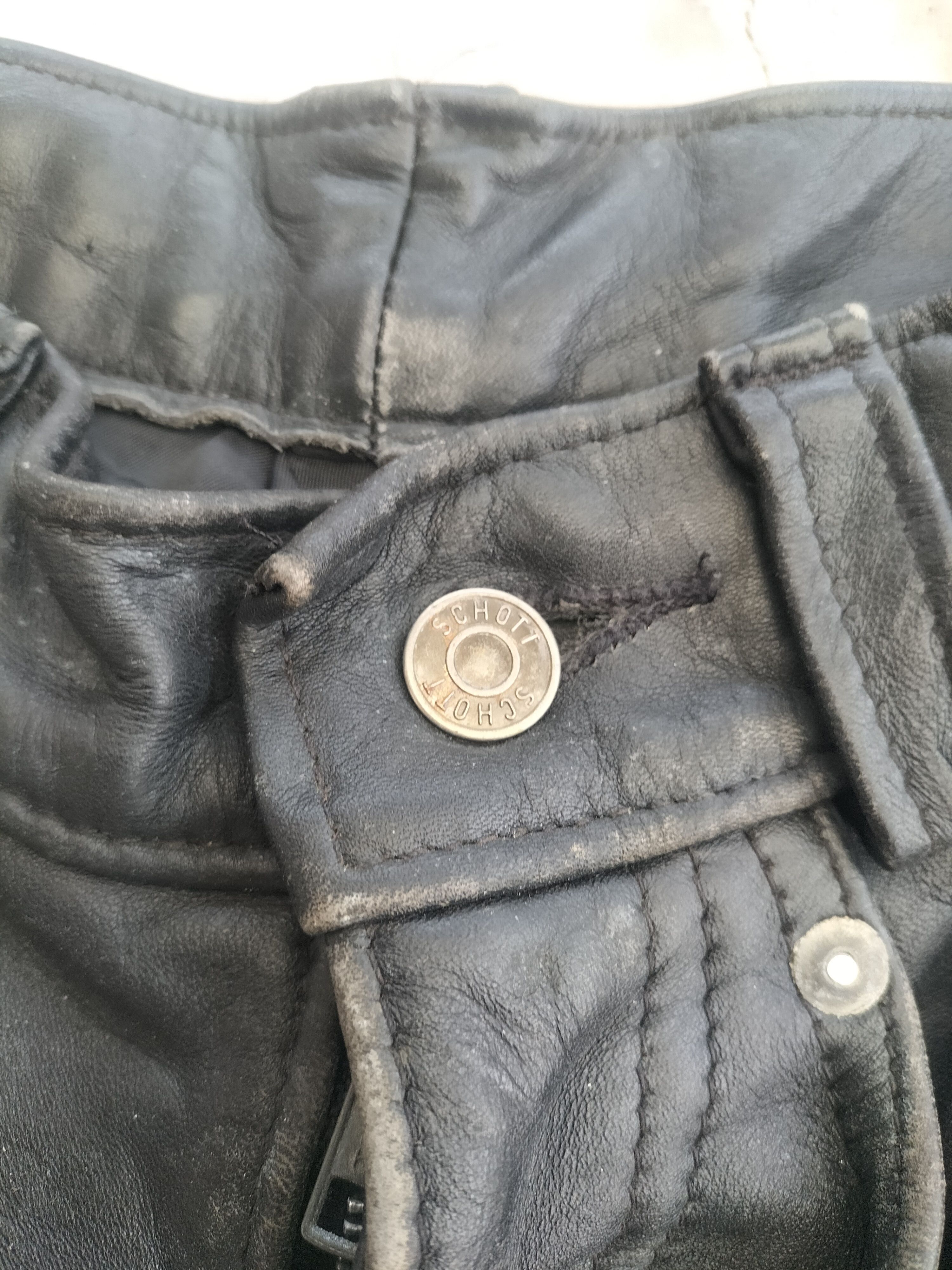 Schott Schott Genuine Leather Leather Pants Vintage Size 26" / US 2 / IT 38 - 6 Thumbnail