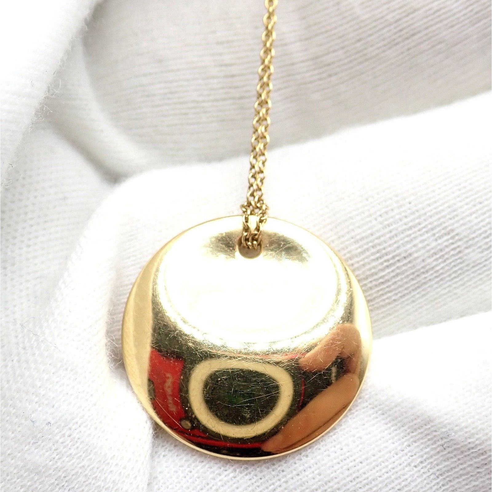 Tiffany & Co. Tiffany & Co Peretti 18k Yellow Gold Disc Pendant Necklace Size ONE SIZE - 8 Thumbnail