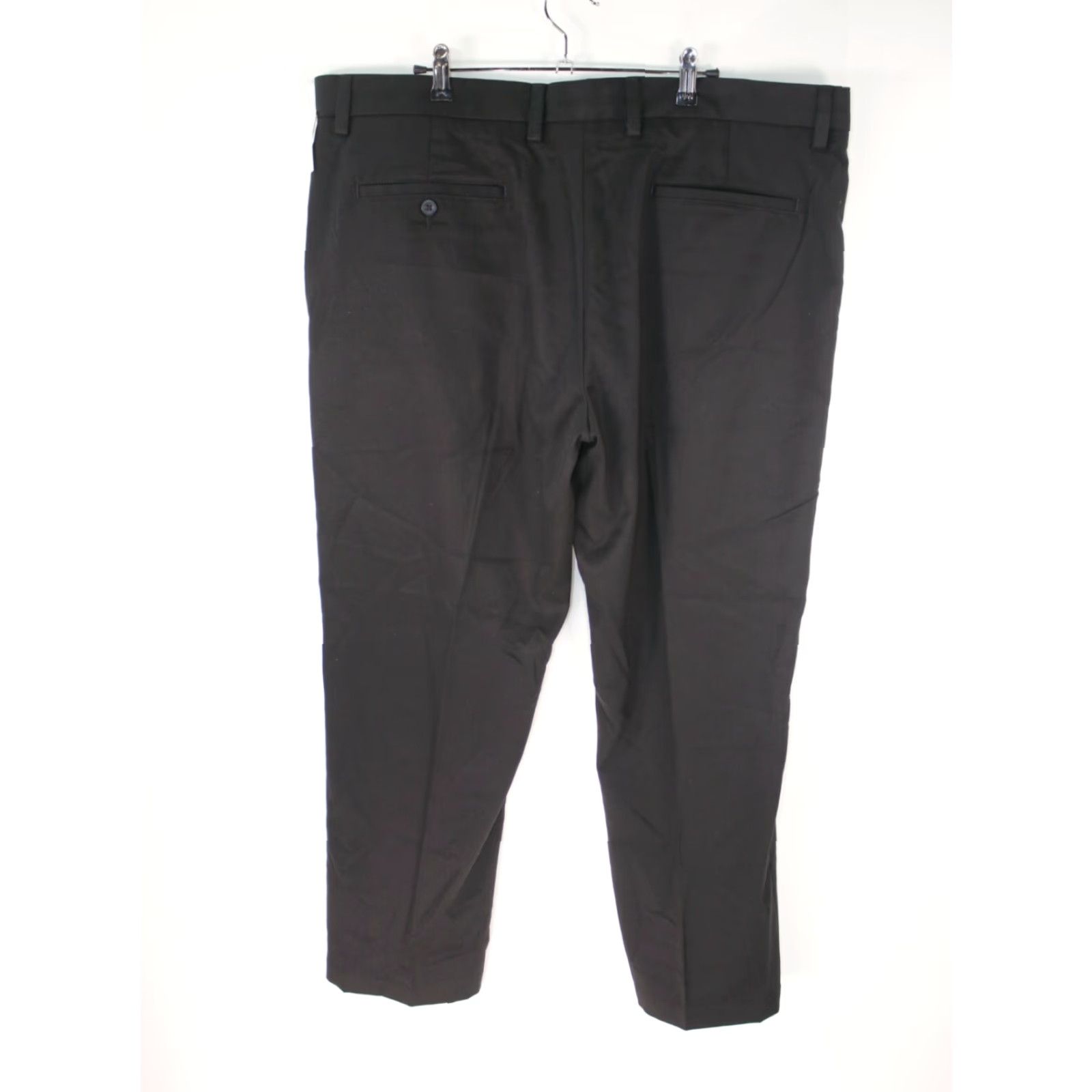 Essentials Amazon Essentials Mens Black Solid Classic Fit Flat Front Pants 42x29 Slashed Pockets Button Zipper High Rise All Season Golf Style Size US 42 / EU 58 - 2 Thumbnail