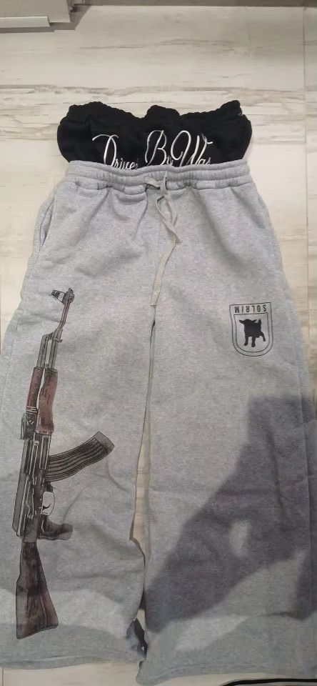 Designer Pants Straight Leg Double Waist Swag Size US 34 / EU 50 - 3 Thumbnail