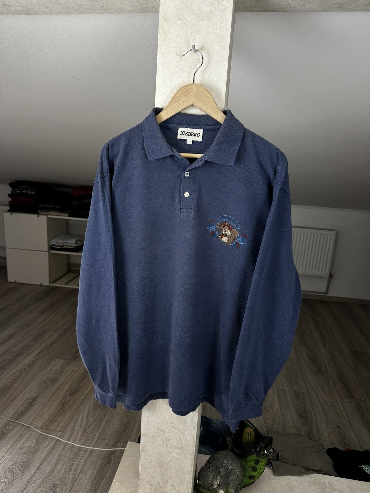 Iceberg Vintage 90s Iceberg History Mickey Disney Polo Long Tee Size US L / EU 52-54 / 3 - 1 Thumbnail
