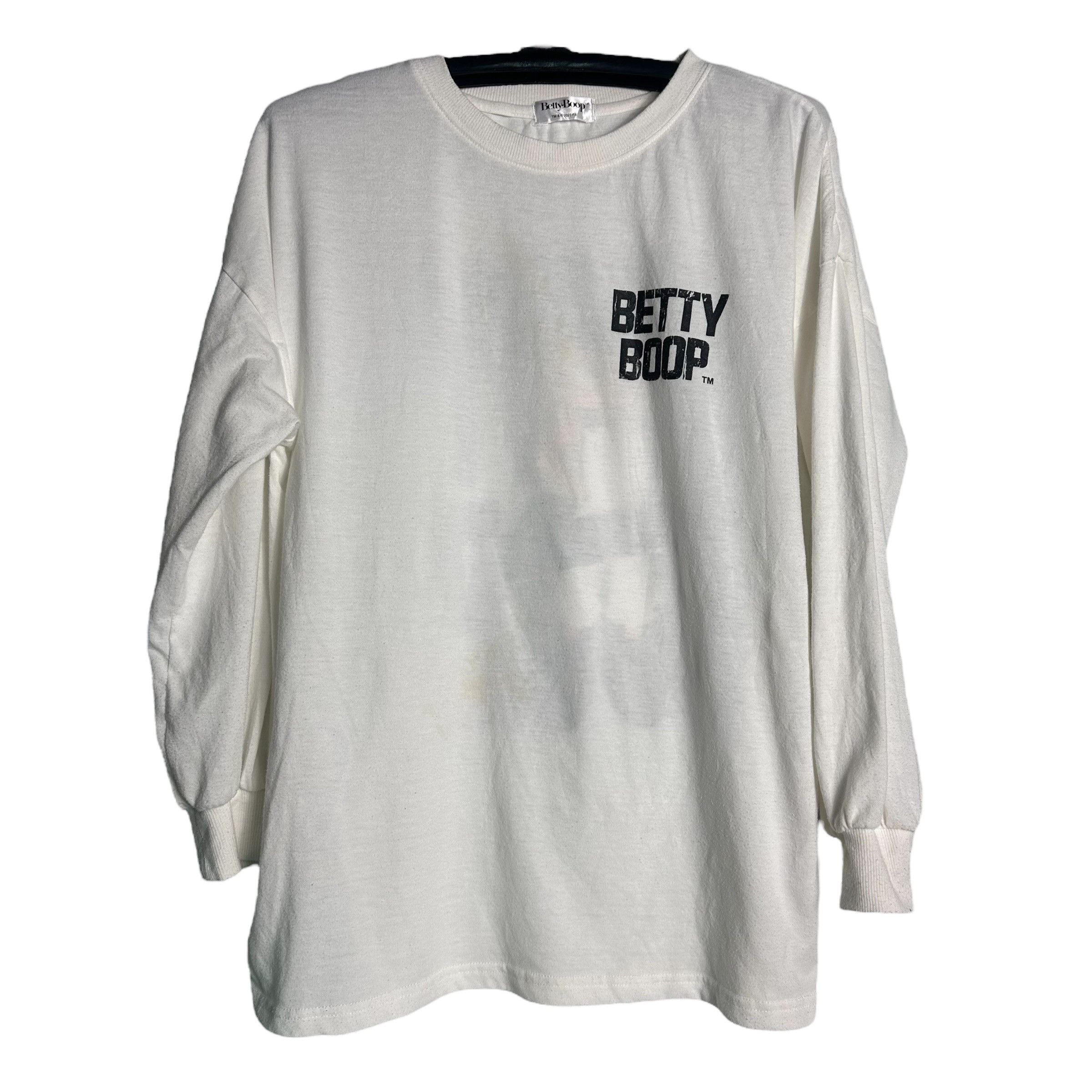 Anime × Cartoon Network × Vintage 🔥RARE🔥Betty Boop Spell Out Long Sleeve T-shirt Size US L / EU 52-54 / 3 - 3 Thumbnail