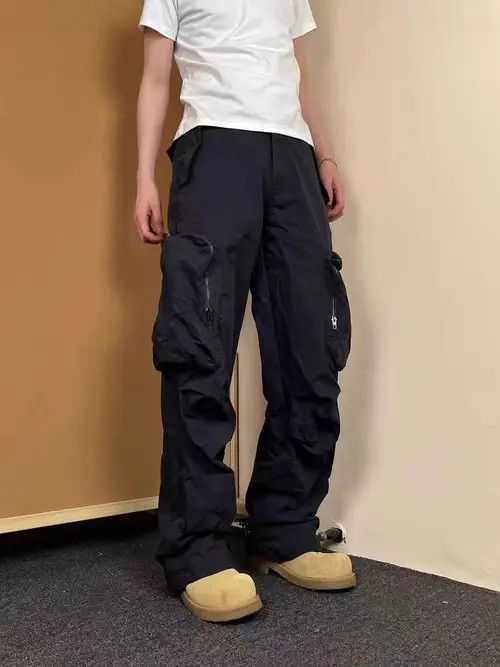 VIBE Vintage street zipper large pockets loose casual work pants Size US 28 / EU 44 - 4 Thumbnail