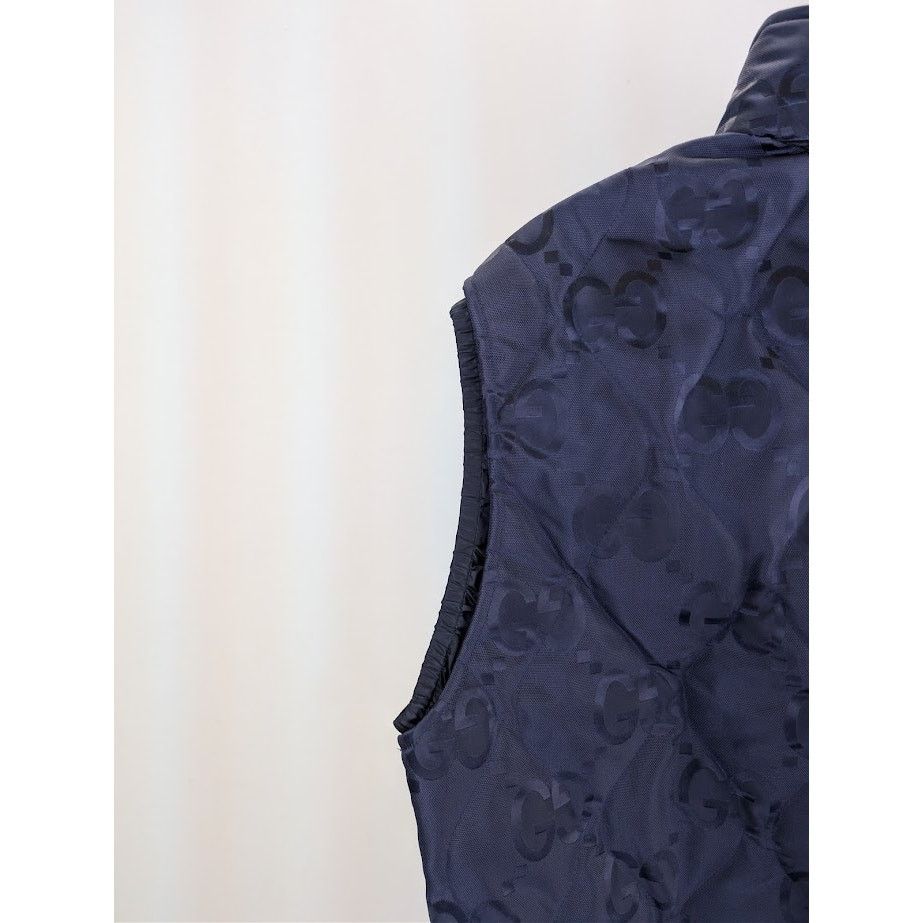 Gucci o1rshd1 Nylon Canvas GG Jumbo Gilet in Navy Size US M / EU 48-50 / 2 - 15 Thumbnail