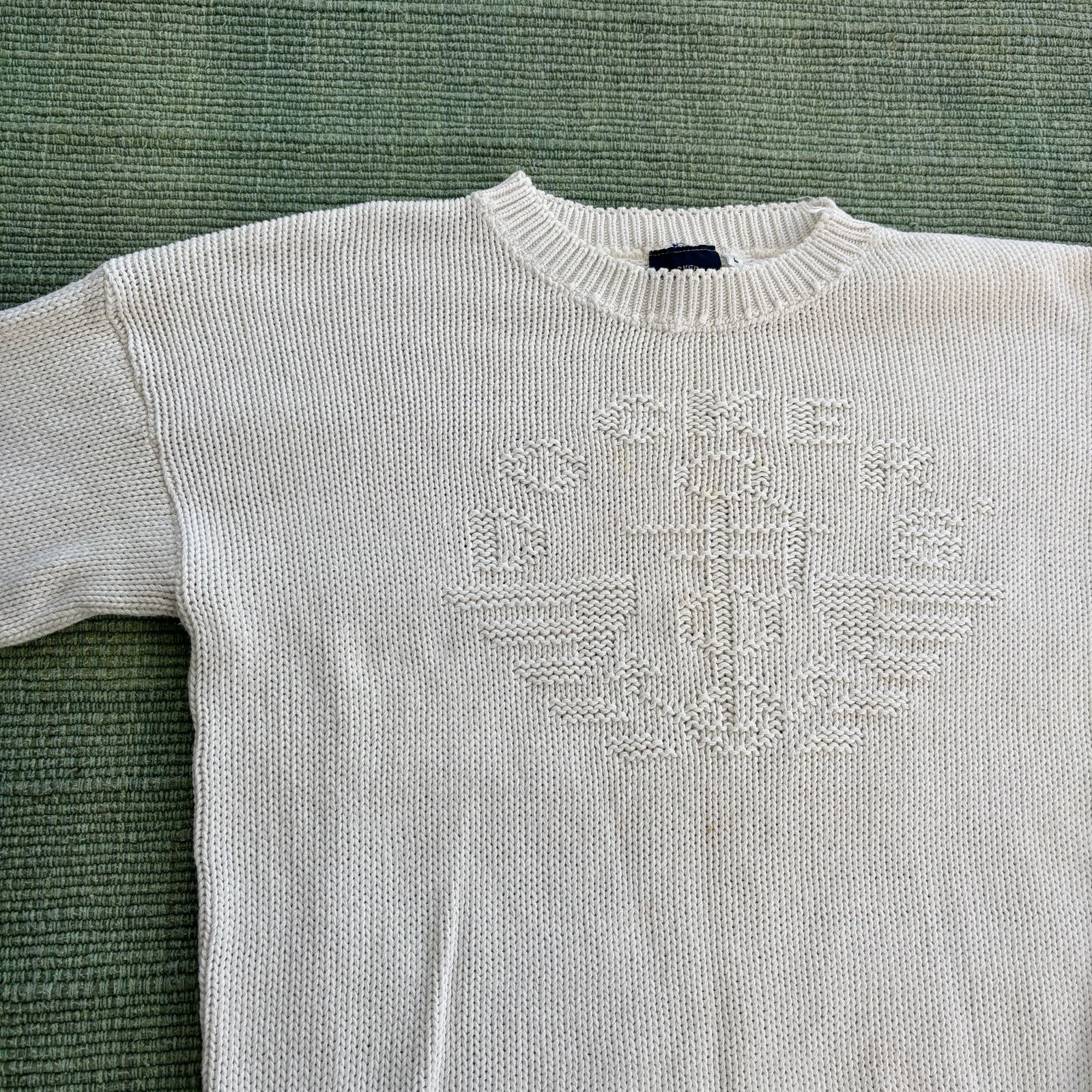 Dockers × Vintage Vintage Dockers white cotton knit boat anchor sweatshirt Size US L / EU 52-54 / 3 - 8 Thumbnail