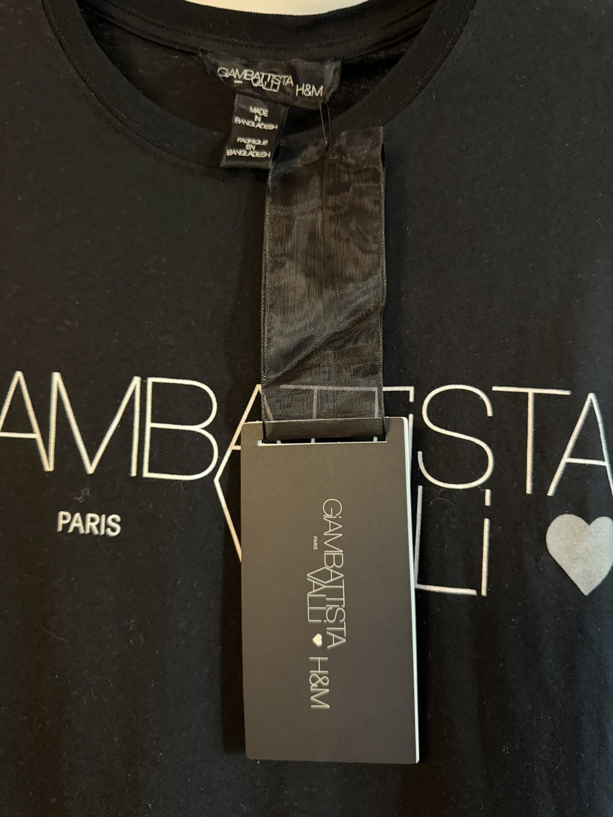 H&M Giambattista Valli X H&M Black T-Shirt Size US L / EU 52-54 / 3 - 4 Thumbnail
