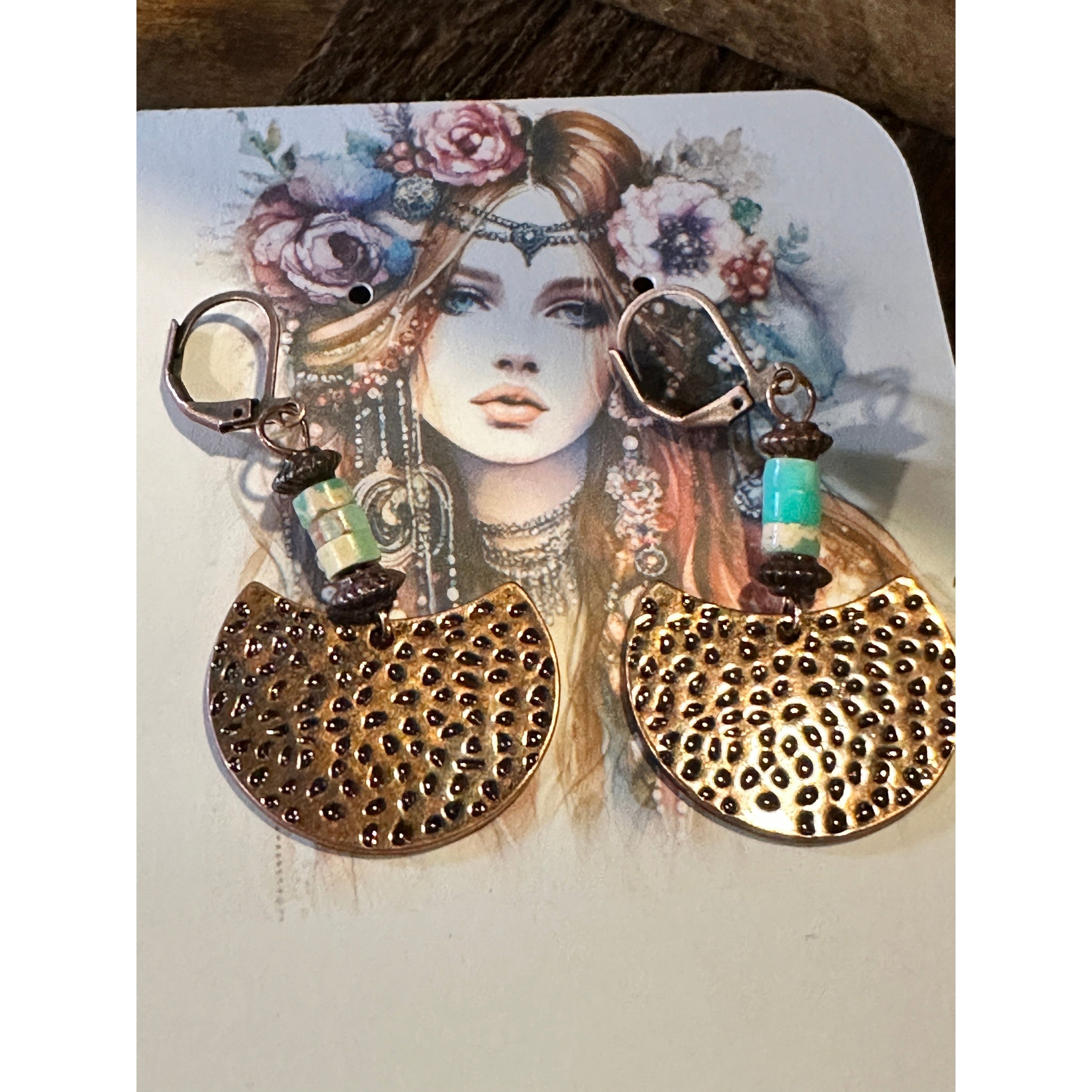 Other Boho Vintage Chic Southwestern Copper Dangle Wire Earrings, Size ONE SIZE - 9 Thumbnail