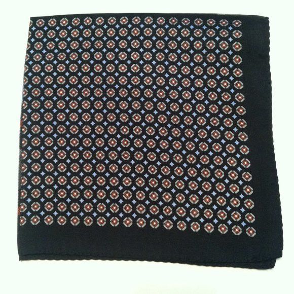 Daniel Cremieux DANIEL CREMIEUX MENS NEW BLACK SILK POCKET SQUARE 16" X 16" Size ONE SIZE - 4 Thumbnail