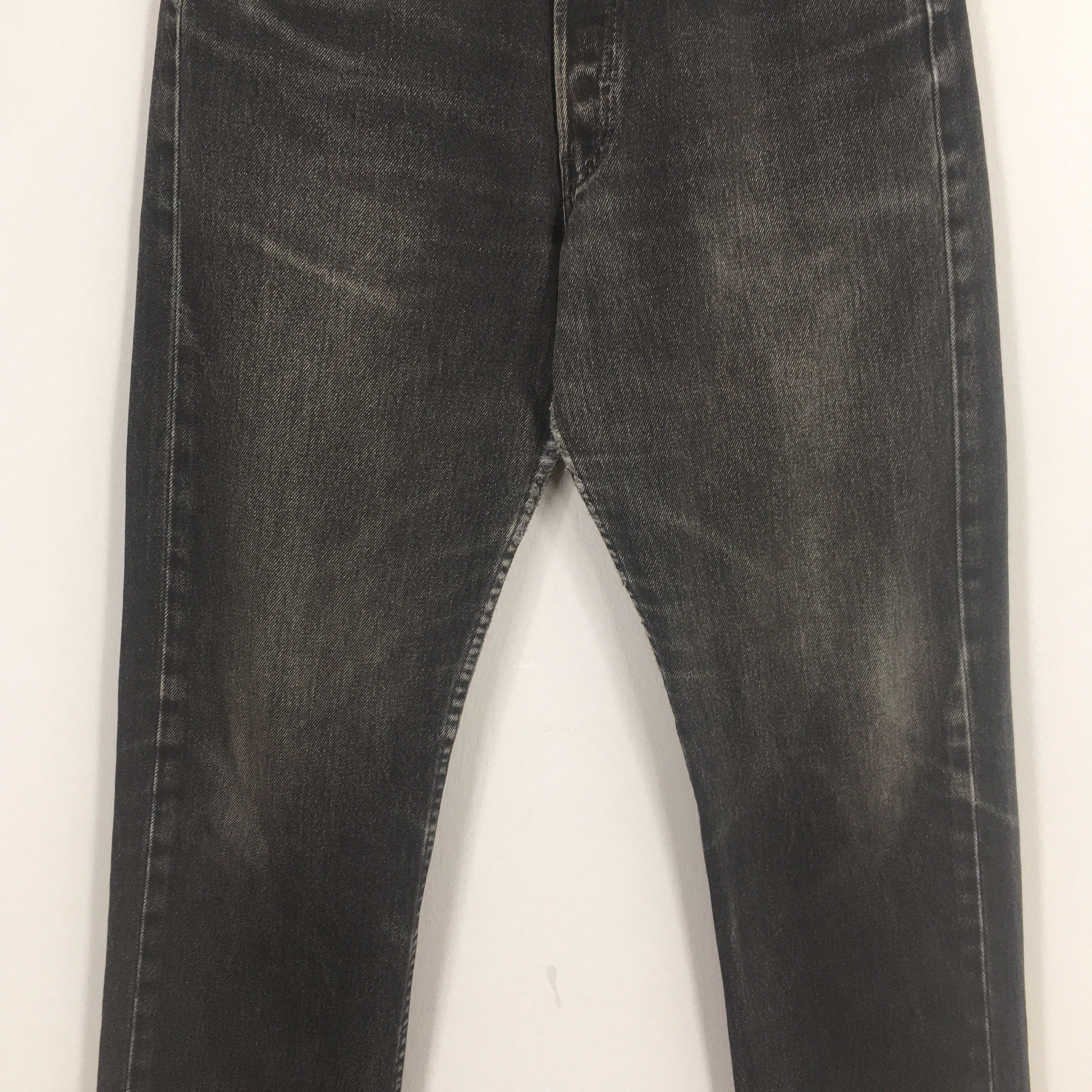 Levi's Size 29x29.5 Vintage 90s Levi's 501 Faded Black Jeans S728 Size US 29 - 3 Thumbnail