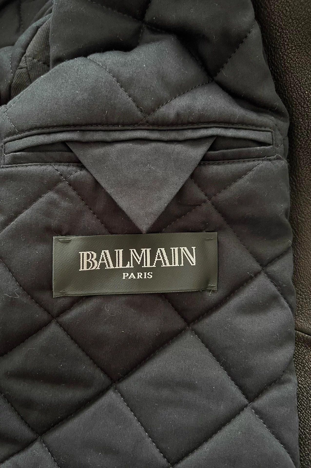Balmain Balmain Heavyweight Diagonal Zip Leather Jacket Size US M / EU 48-50 / 2 - 5 Thumbnail