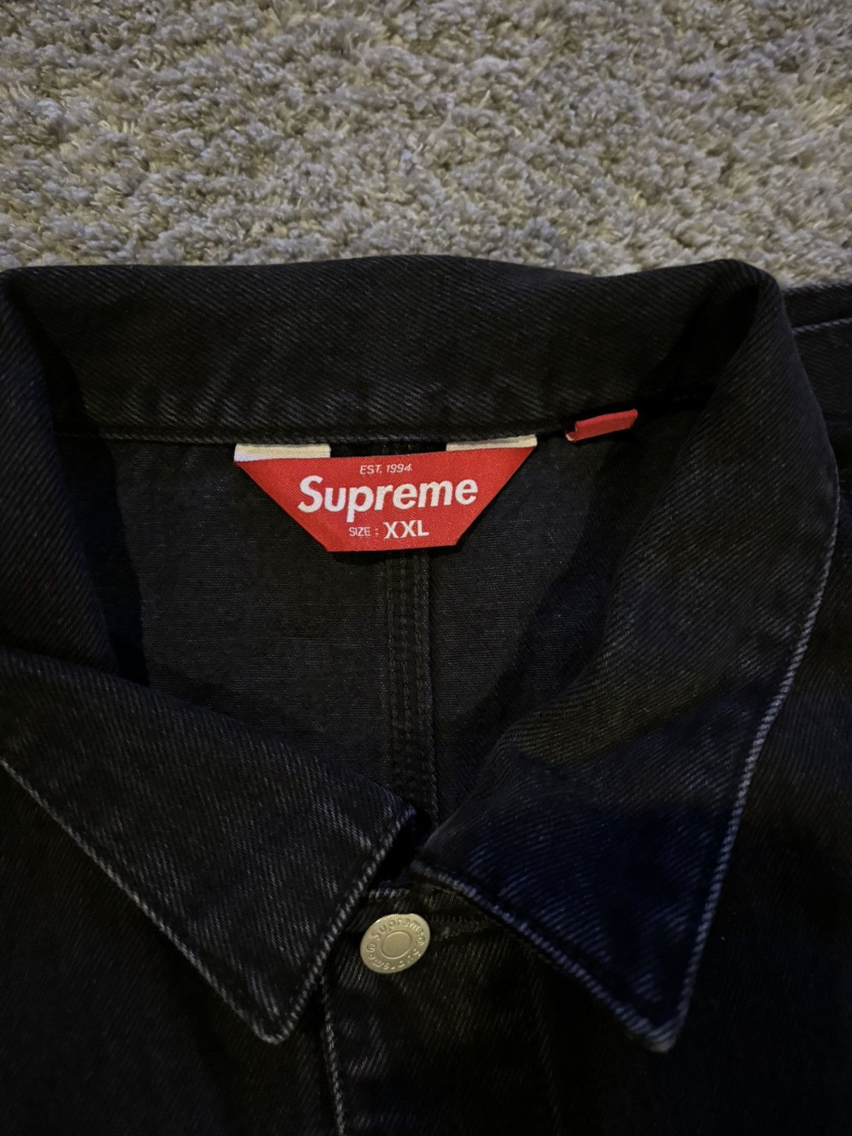 Supreme Supreme Denim Trucker Jacket Size US XXL / EU 58 / 5 - 5 Thumbnail