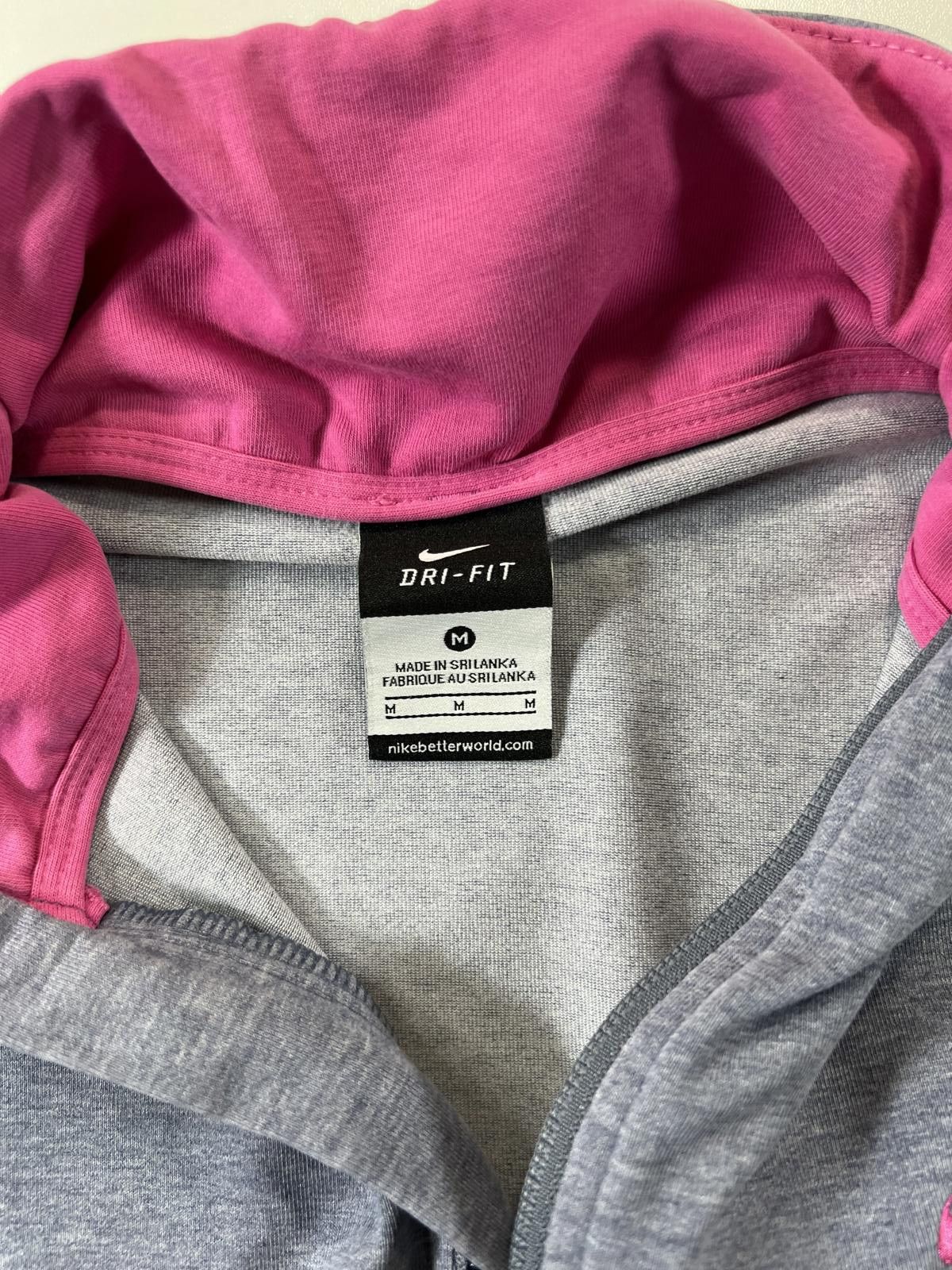 Nike Nike Dri-FIT Grey and Pink Full-Zip Jacket, M Size M / US 6-8 / IT 42-44 - 3 Thumbnail