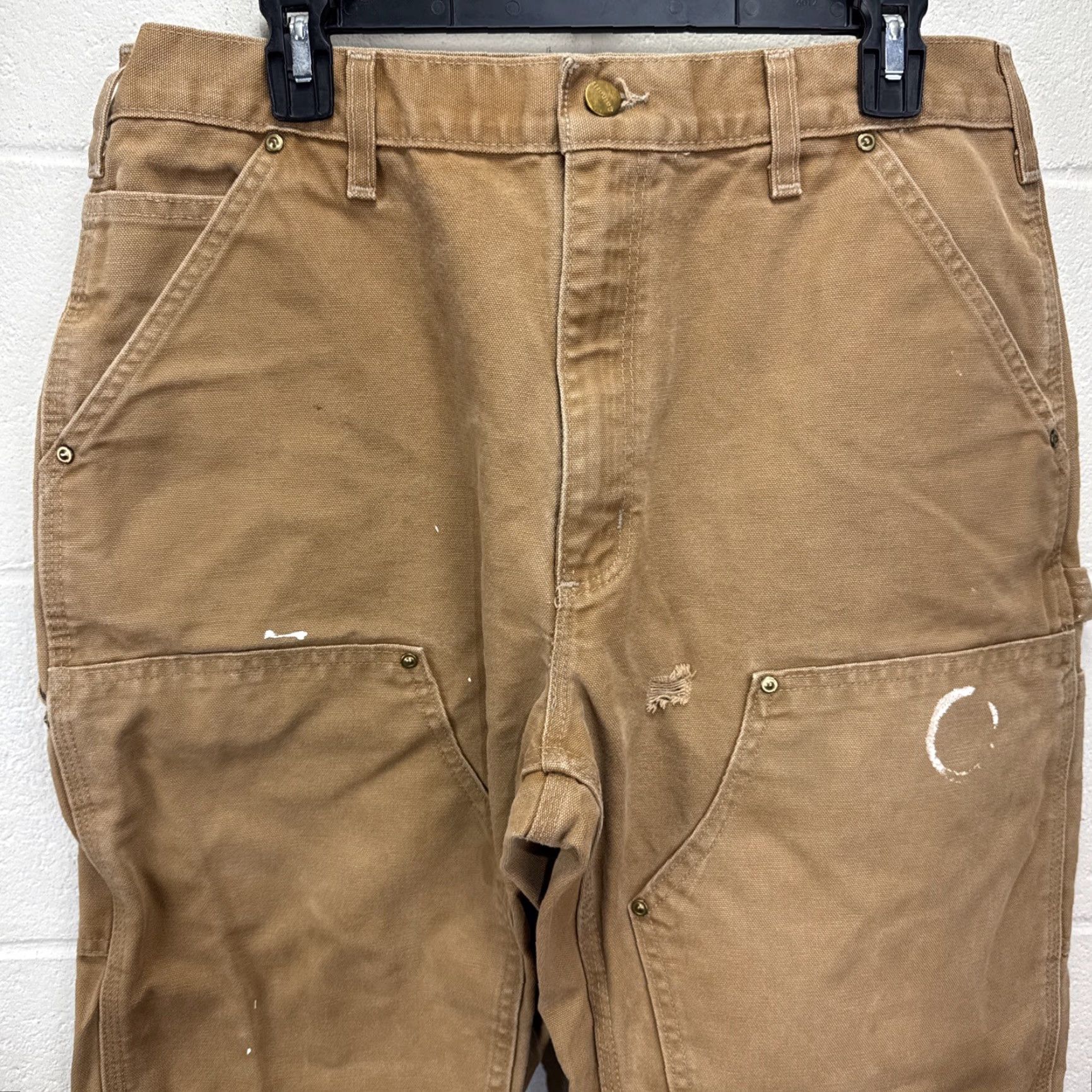 Carhartt VINTAGE Carhartt Carpenter Work Pants Mens 34x34 Canvas Brown 90s Retro Workwear Size US 34 / EU 50 - 2 Thumbnail