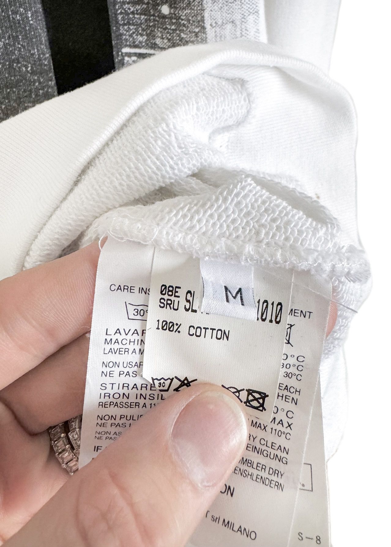 Raf Simons Raf Simons White Graphic Print Sweatshirt Size US M / EU 48-50 / 2 - 6 Thumbnail