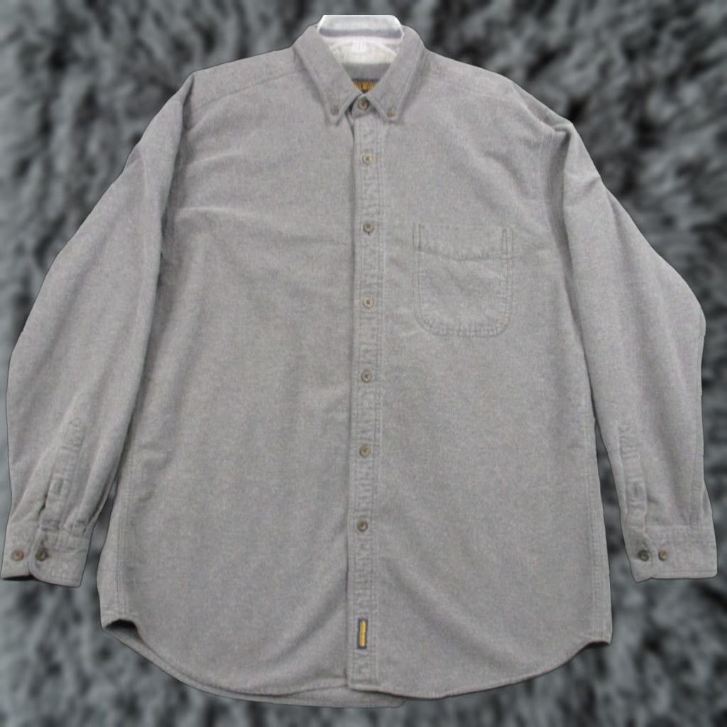 Vintage VINTAGE Woolrich Shirt Adult XL Gray Flannel Long Sleeve Button-Up Collared Woolrich Shirt Mens XL Gray Flannel 80s 90s Outdoor Pockets Buttons Size US XL / EU 56 / 4 - 1 Thumbnail