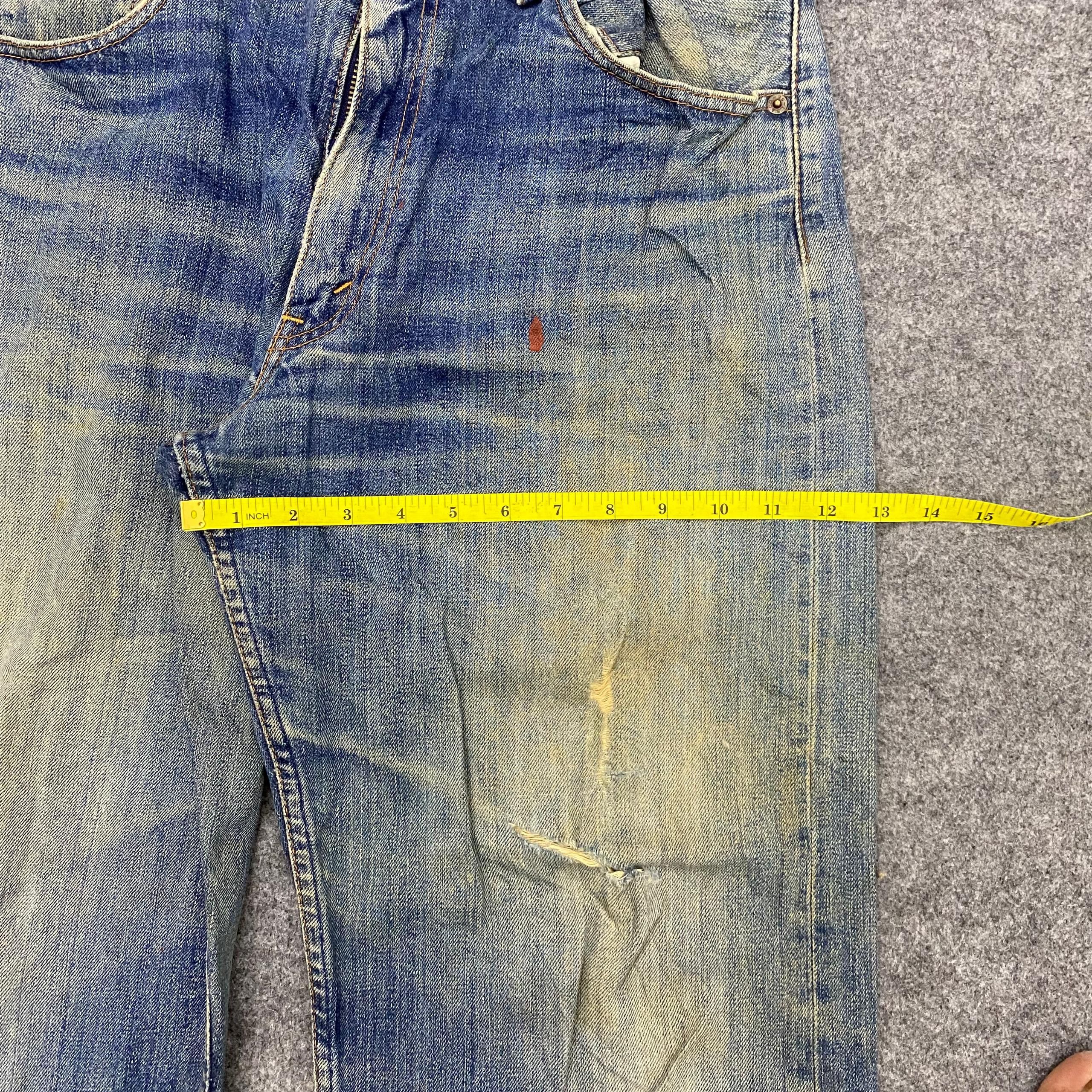 Levi's Vintage Levis 503 Distressed Denim Kurt Cobain Style Size US 35 - 5 Thumbnail